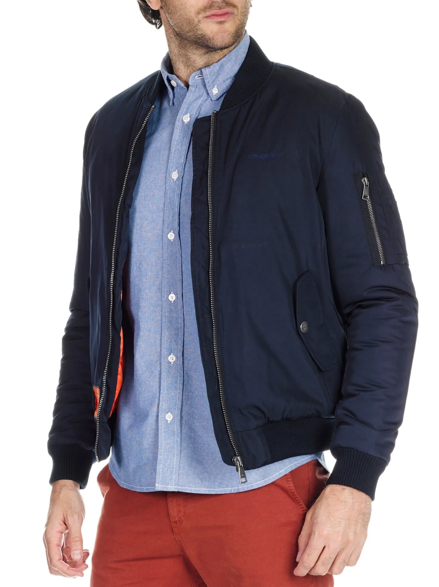 Bomber matelassé zippé Bleu ORIGINAL