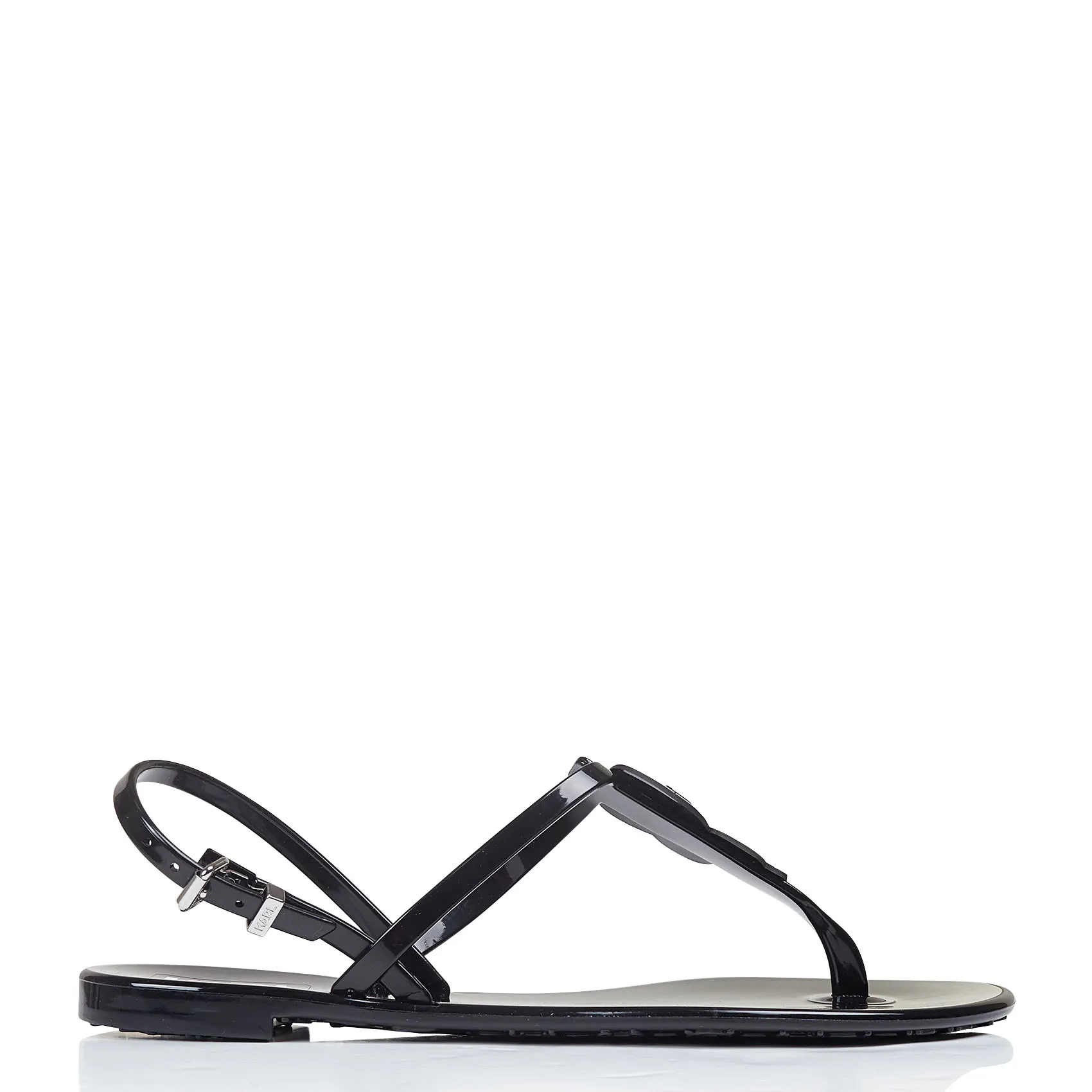 Sandales plates Karl Noir