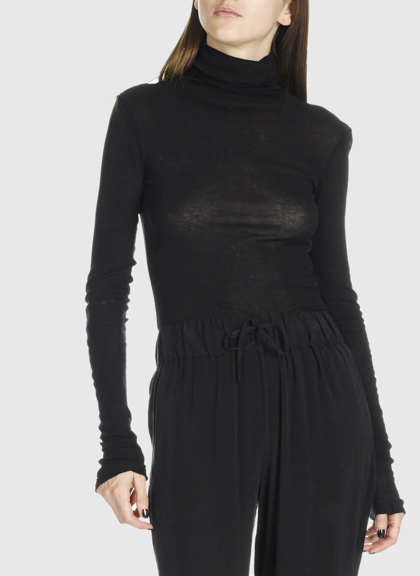 Sous-pull en coton Noir MASSACHUSETTS