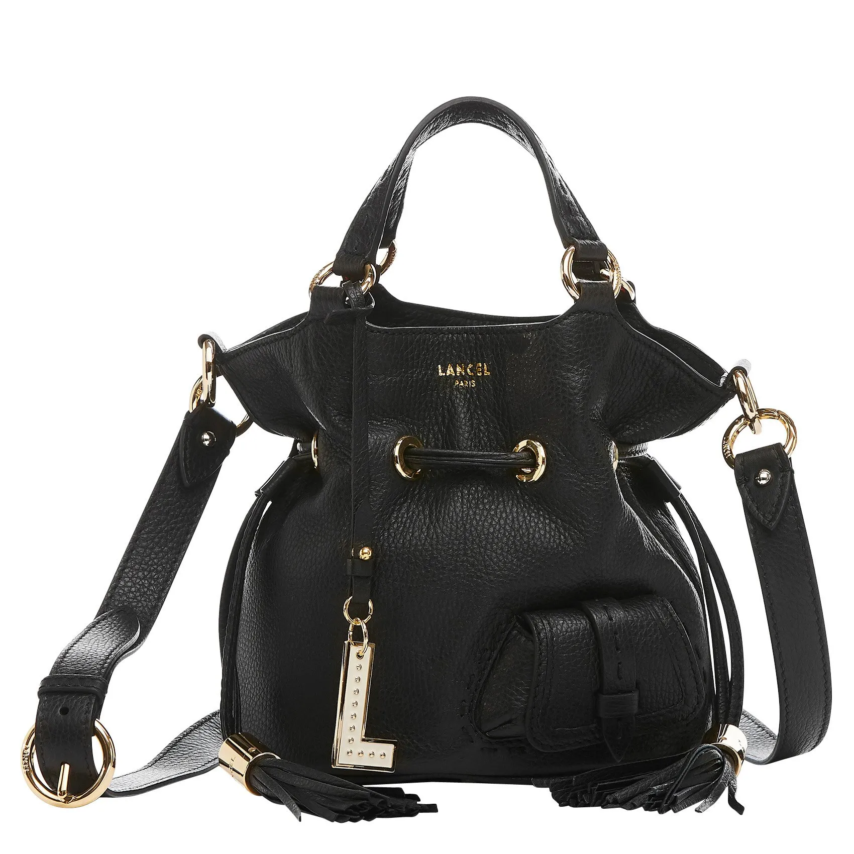 Sac seau en cuir grainé Noir PREMIER FLIRT S