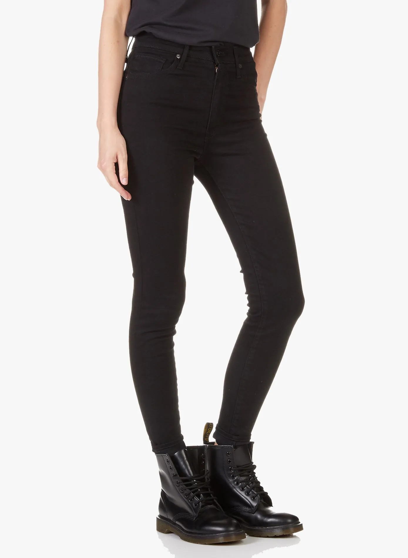 Jean super skinny taille haute Noir MILE HIGH SUPER SKINNY