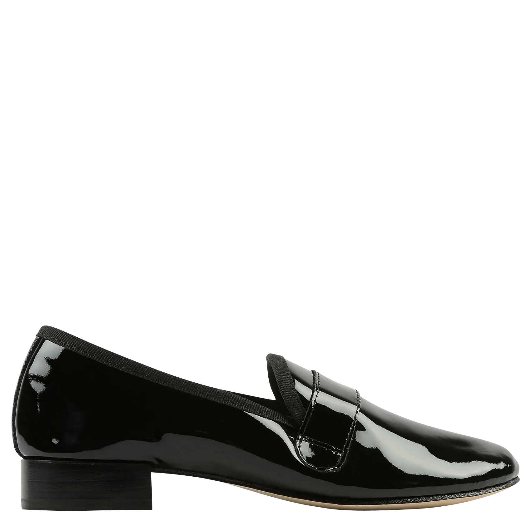 Loafer en cuir vernis Noir MICHAEL