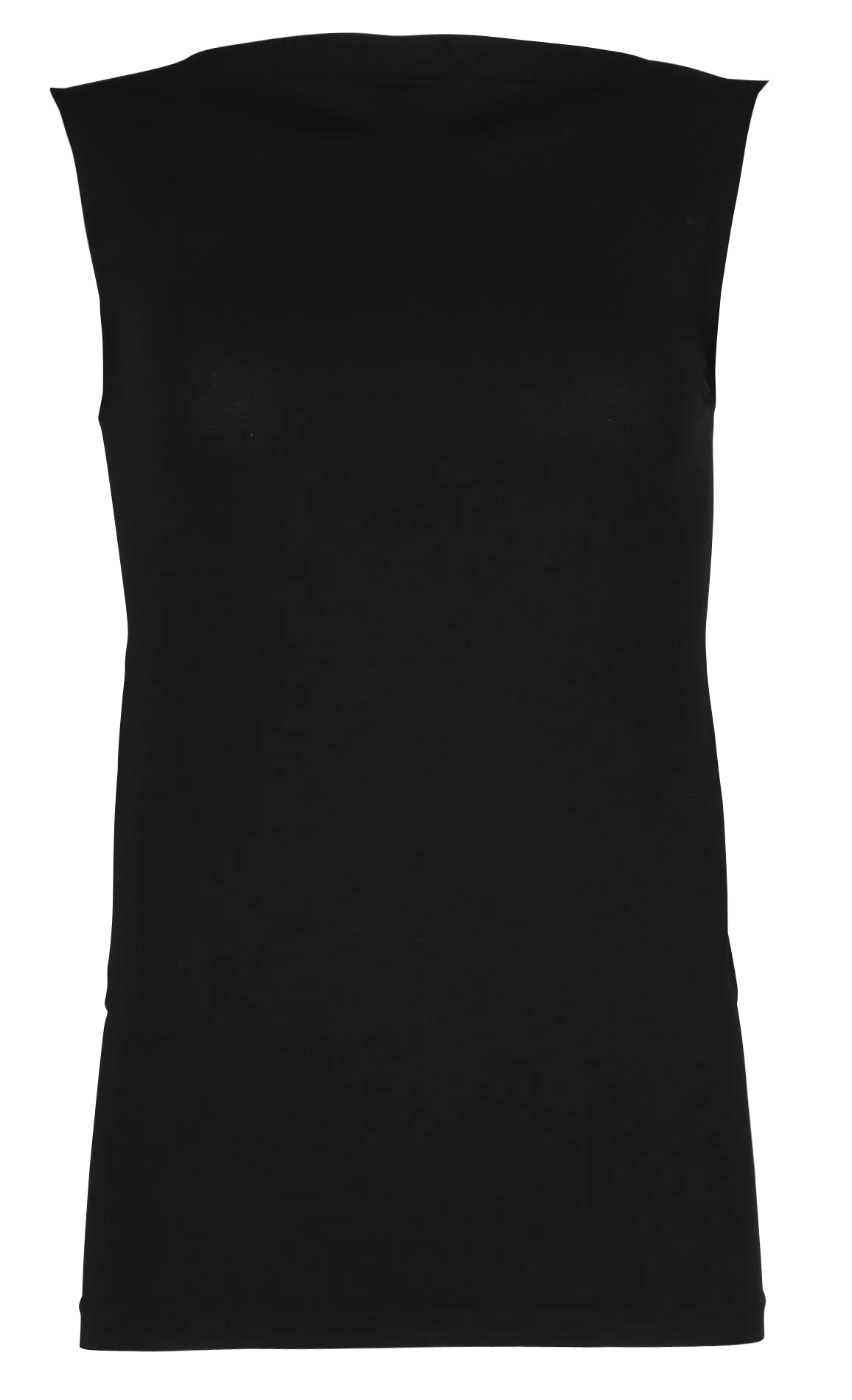 Top col bateau en microfibre Noir AURORA