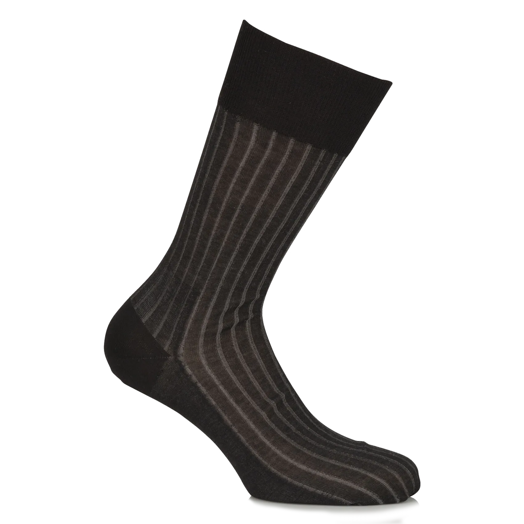 Chaussettes côtelées en coton fil d'Ecosse Gris SHADOW SO