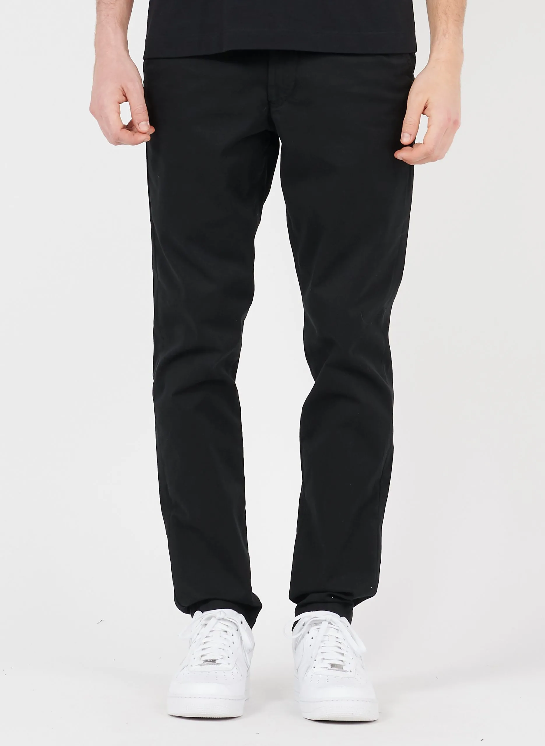 Pantalon slim en coton organique Noir