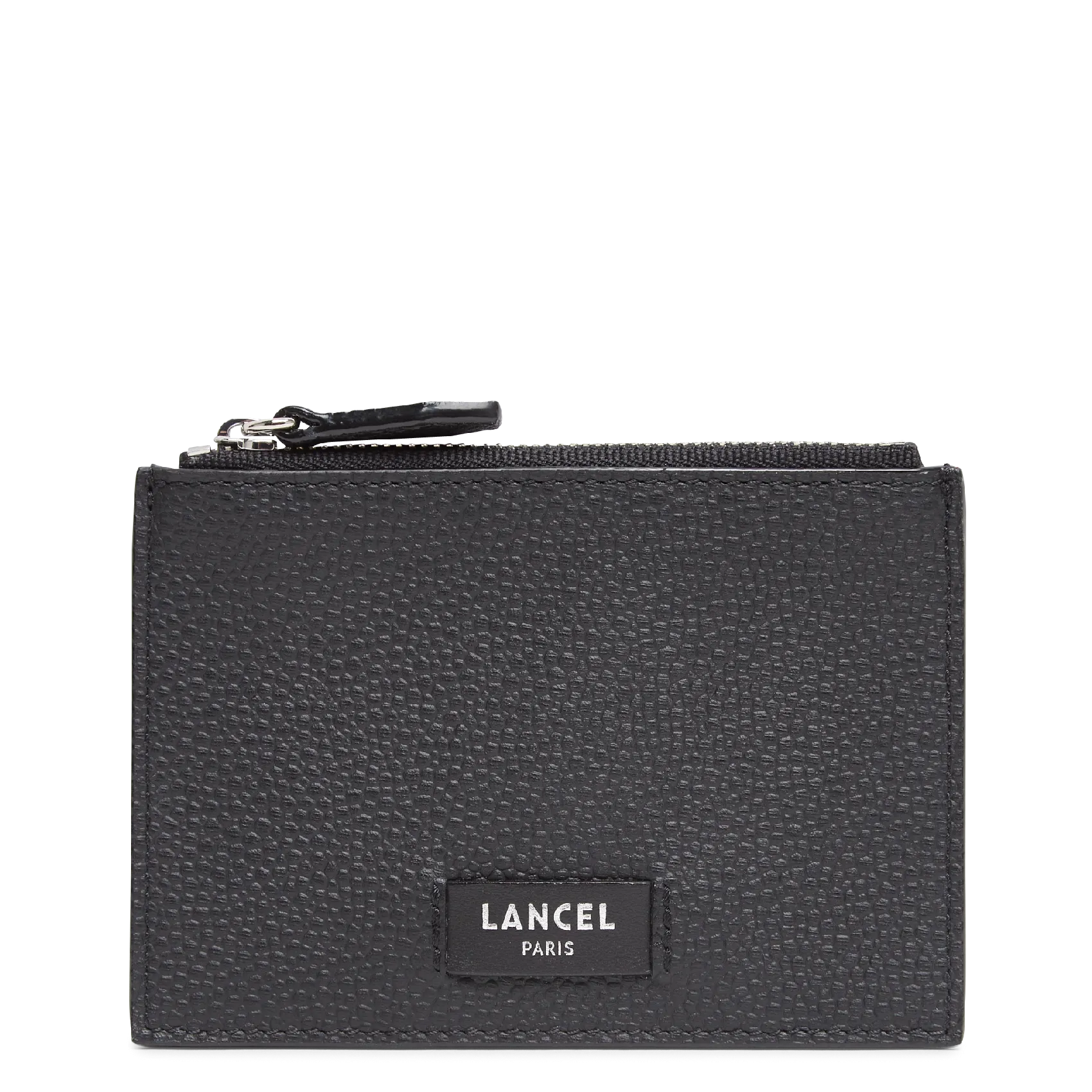 Porte-carte en cuir de vachette grainé Noir NINON