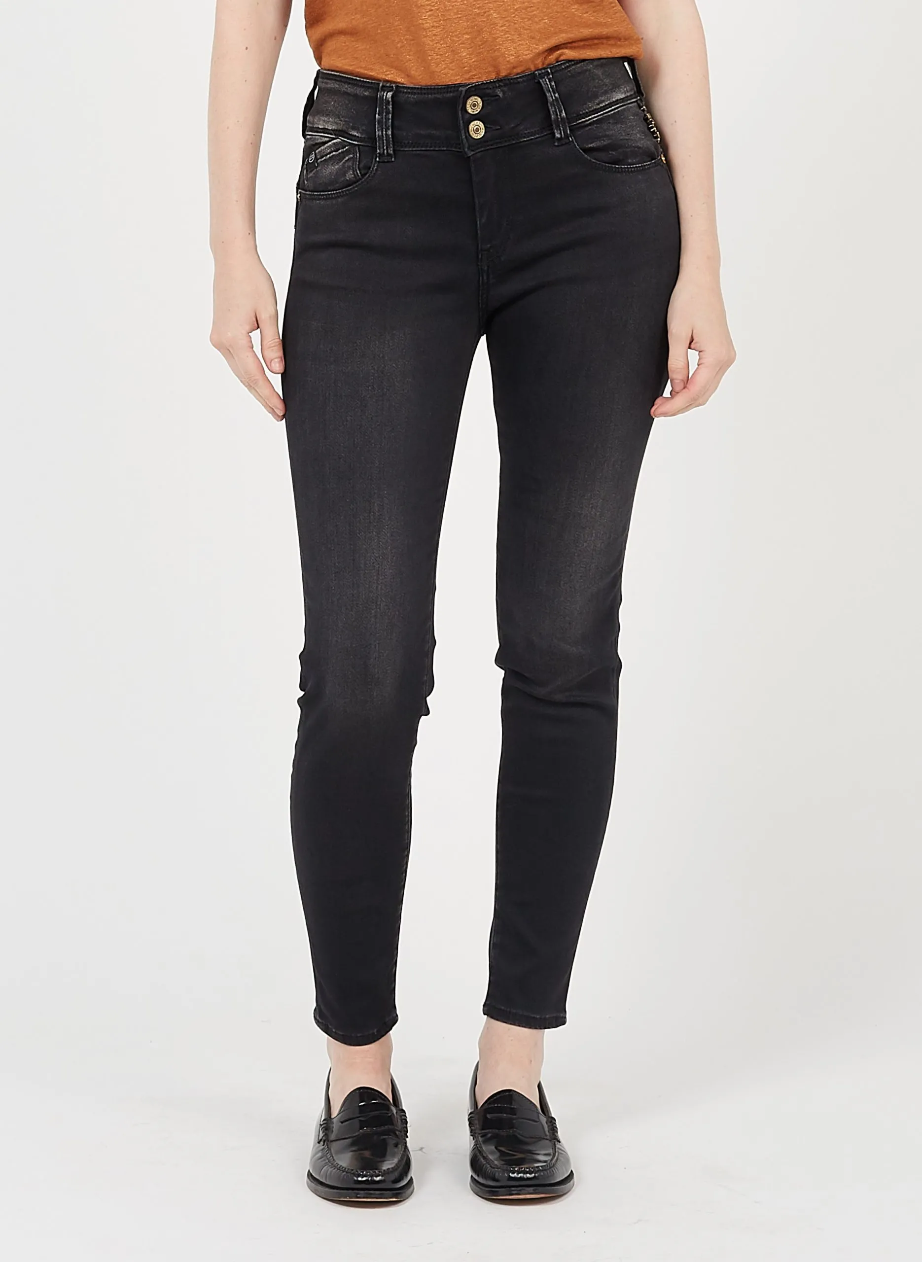 Jean skinny en coton stretch Noir