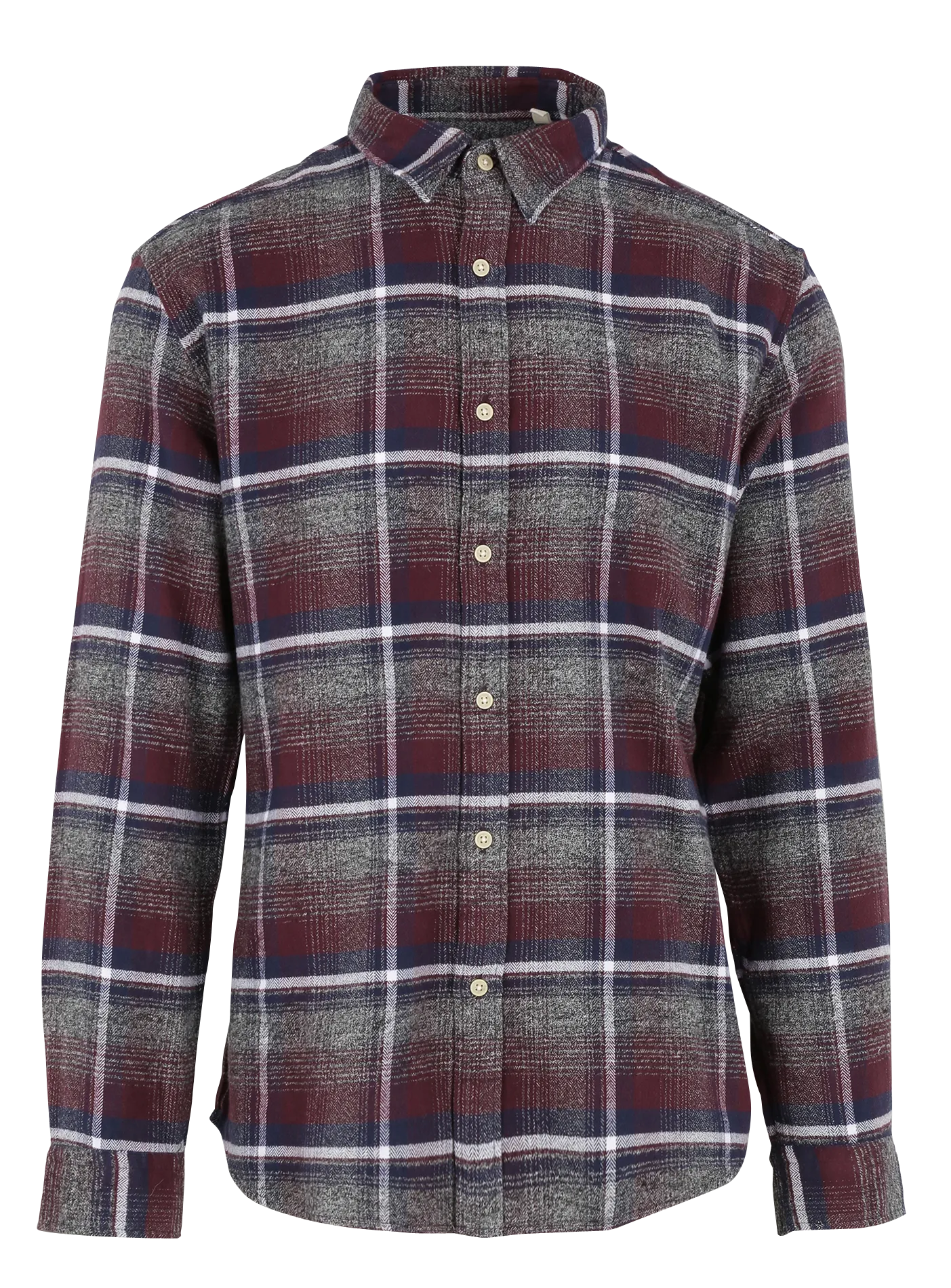 Chemise col classique regular-fit à carreaux en coton bio Rouge