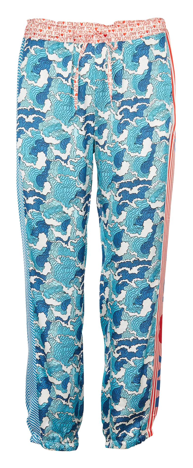 Pantalon large imprimé Bleu AMILA