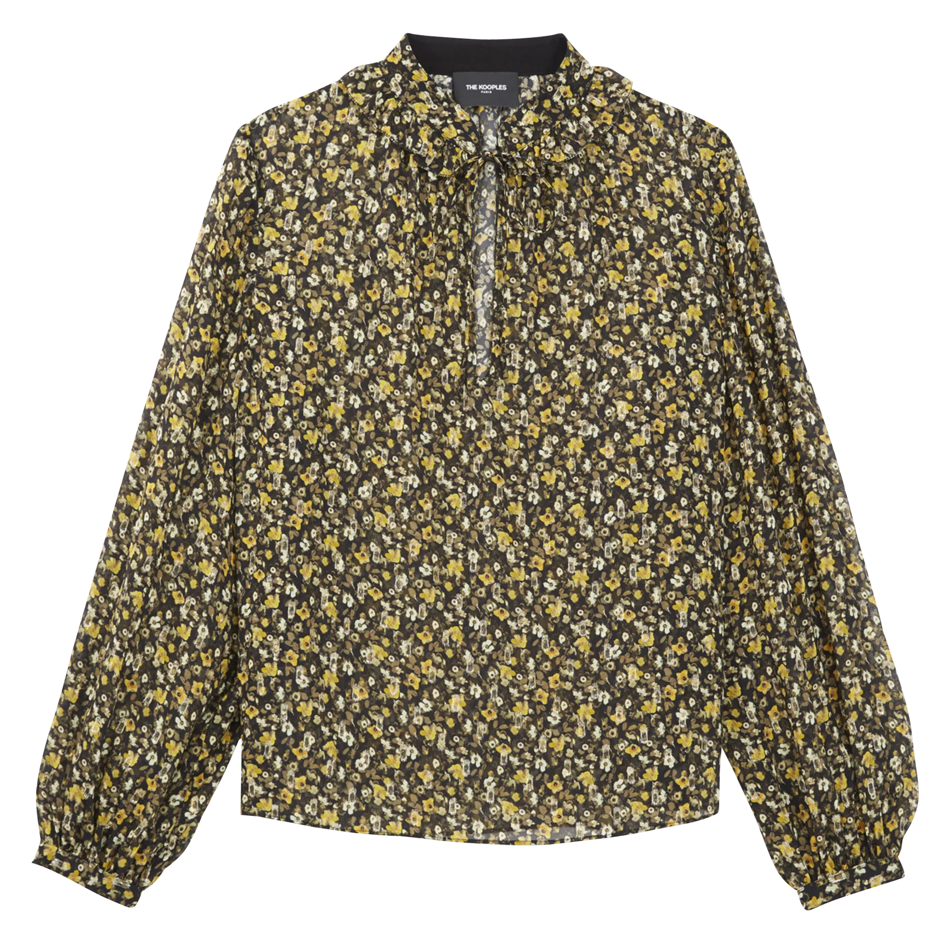 Top col rond ample imprimé fleuri Multicolore