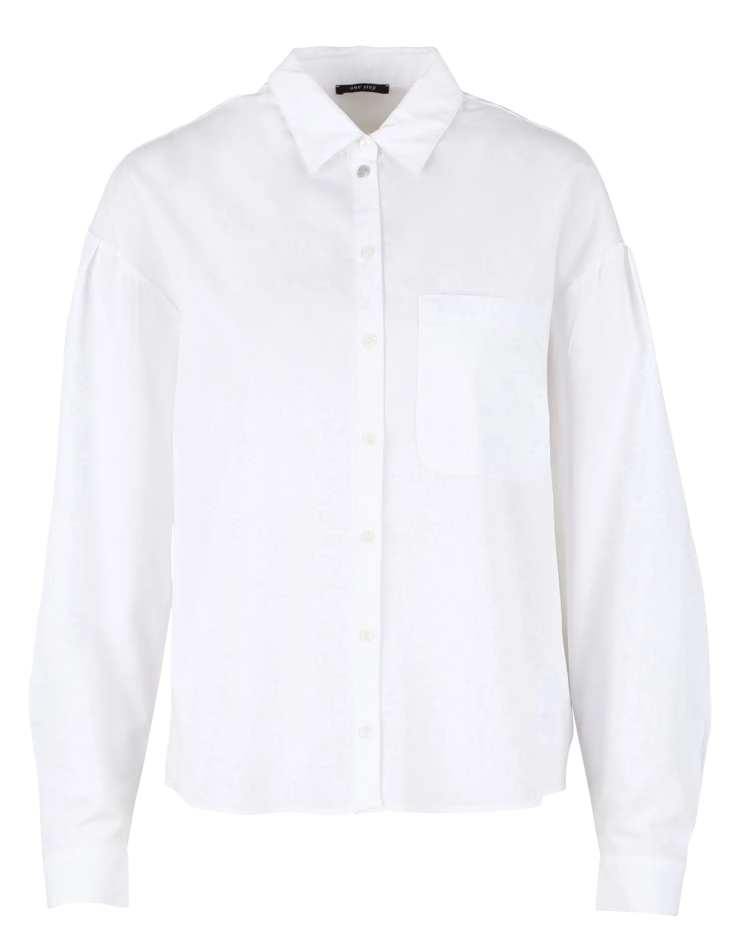 Chemise col classique en coton Blanc