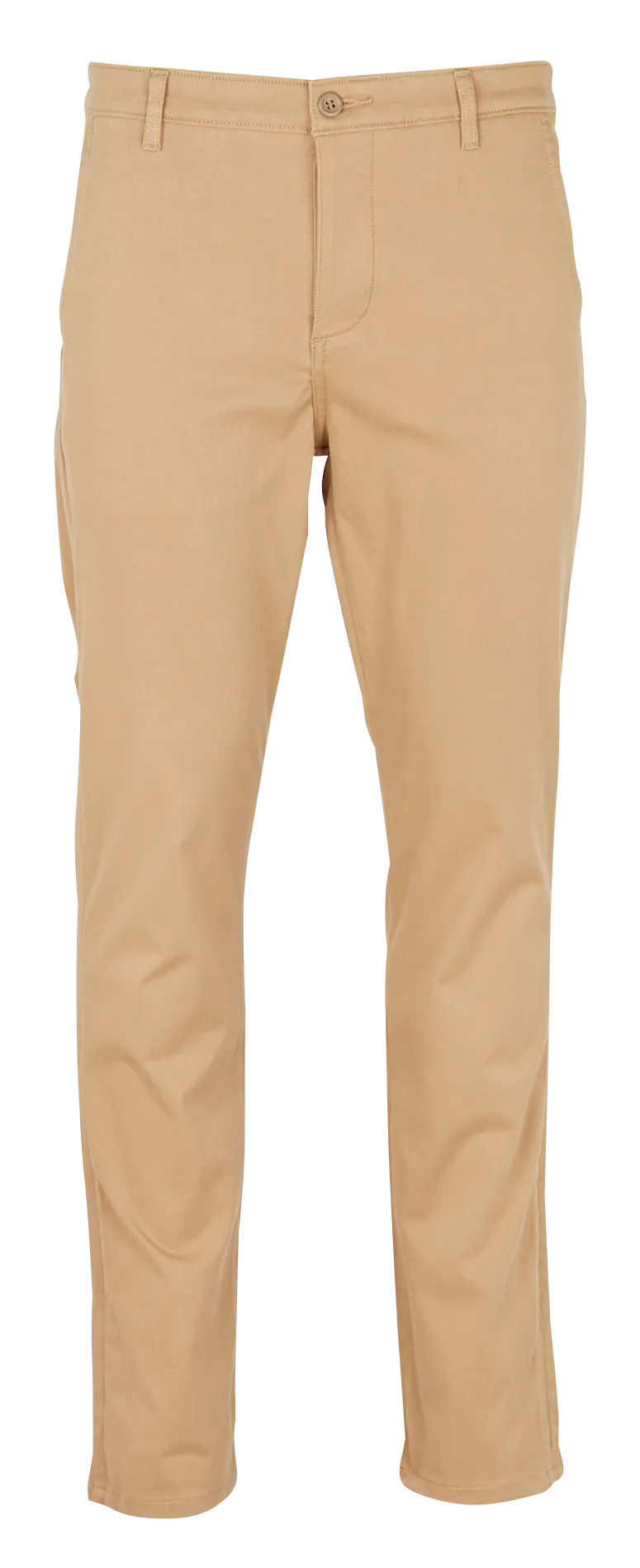 Pantalon slim fit en coton mélangé Beige