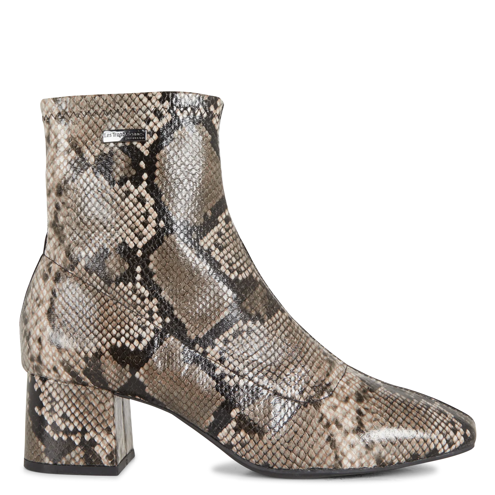 Bottines métallisées à talon Noir DANIELA