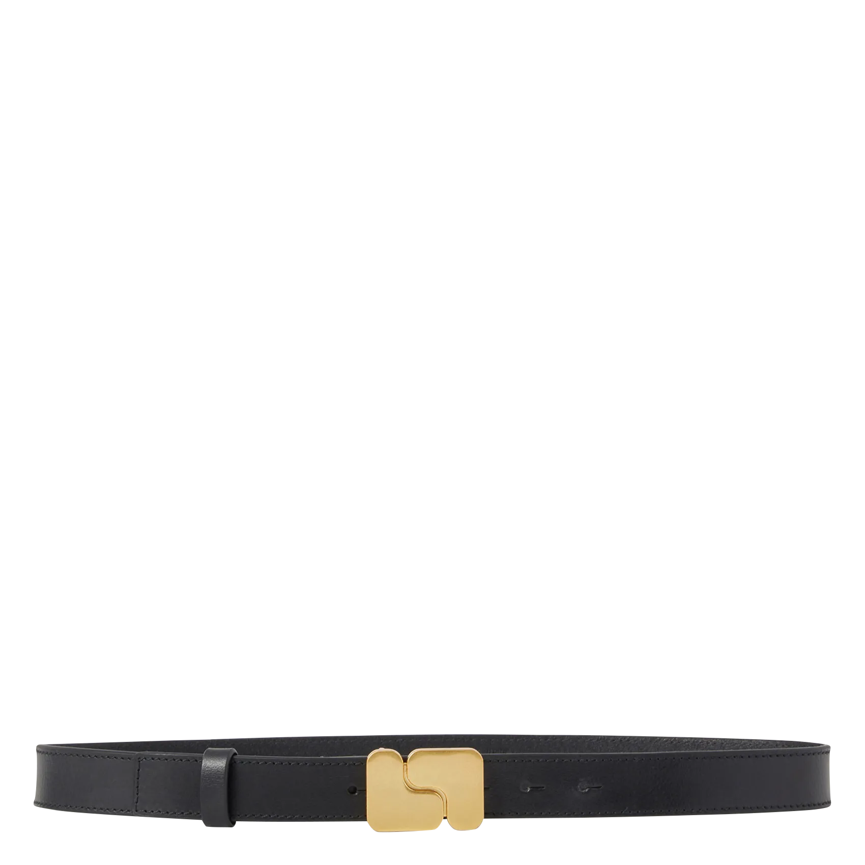Ceinture en cuir glacé Noir NINON