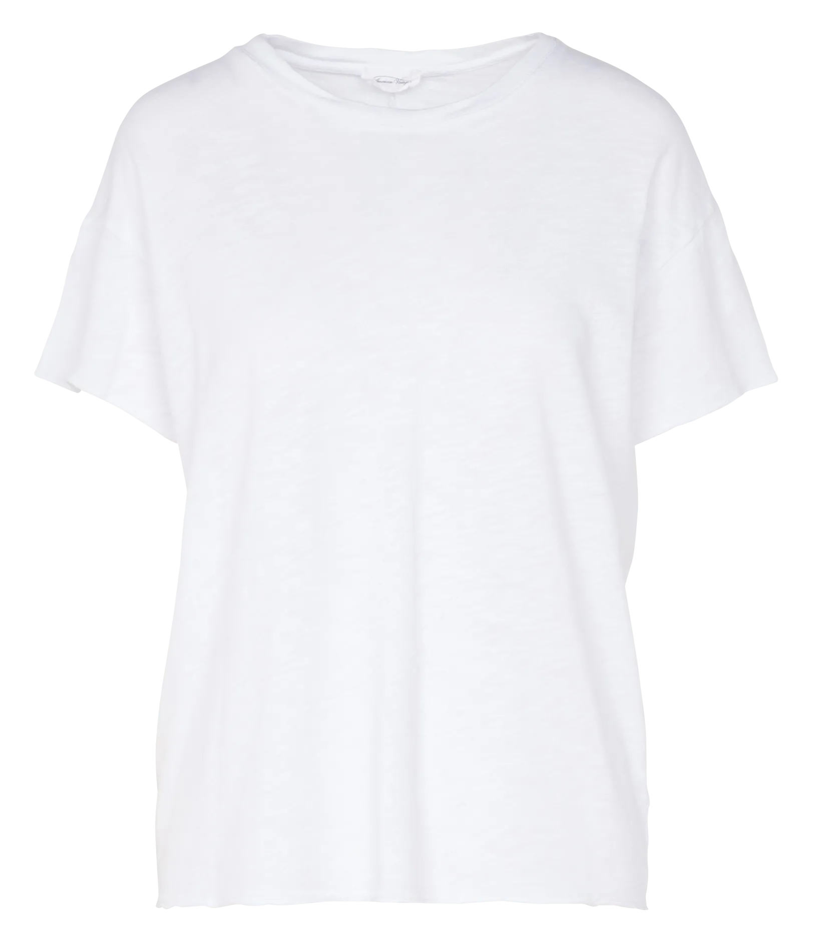 Tee-shirt droit à col rond en coton Blanc SONOMA