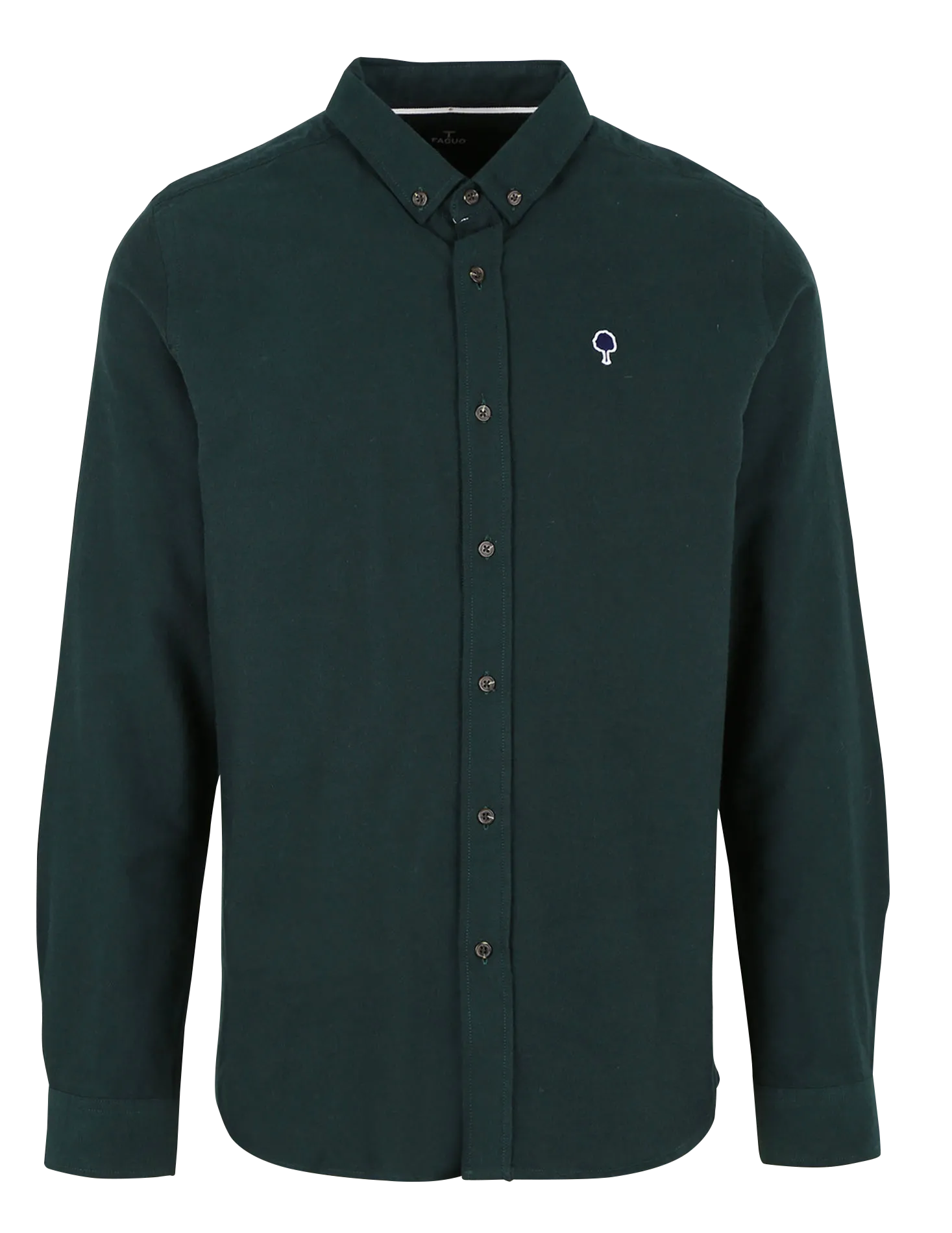 Chemise col américain en coton bio Vert IVOY
