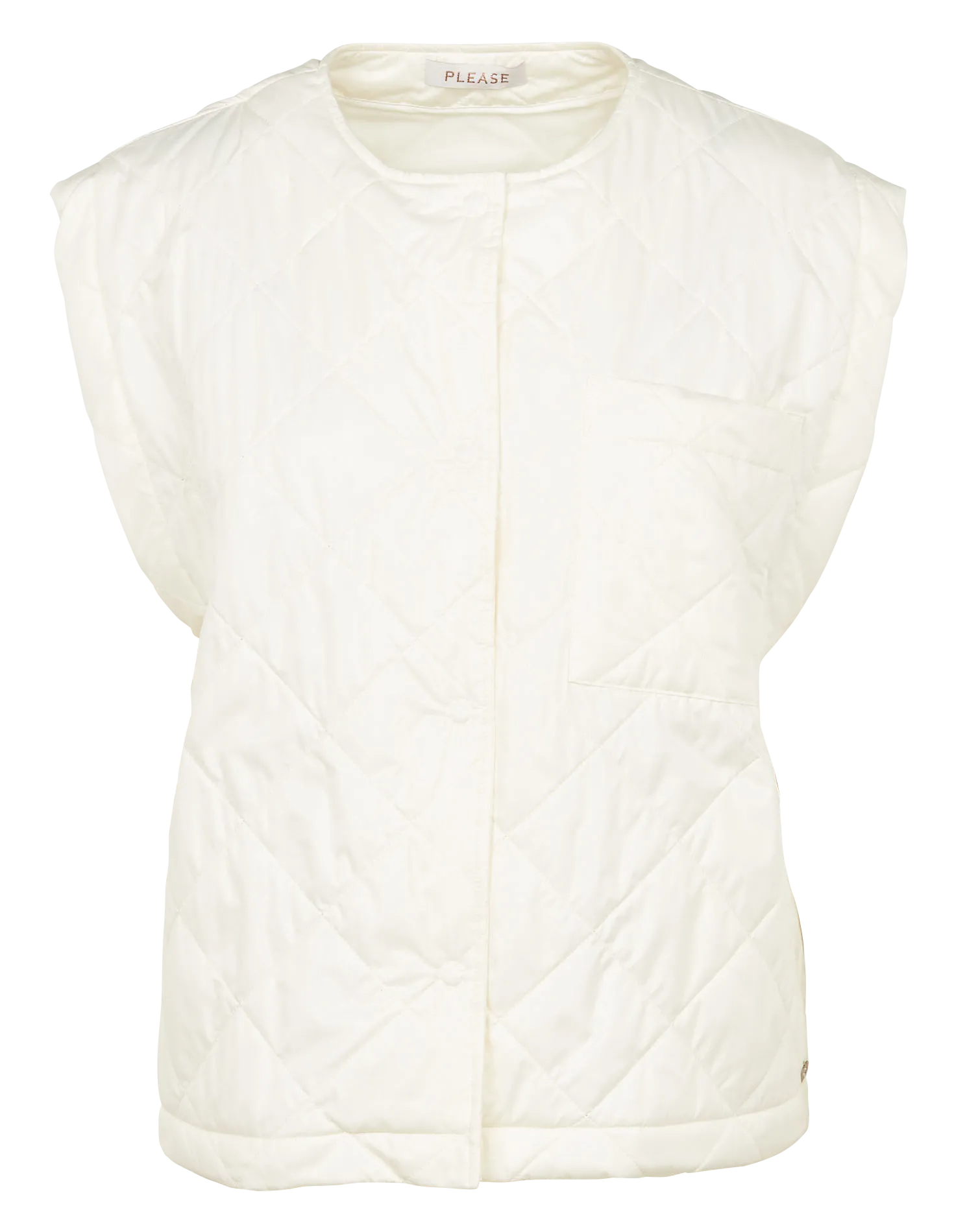 Veste matelassée sans manches Blanc