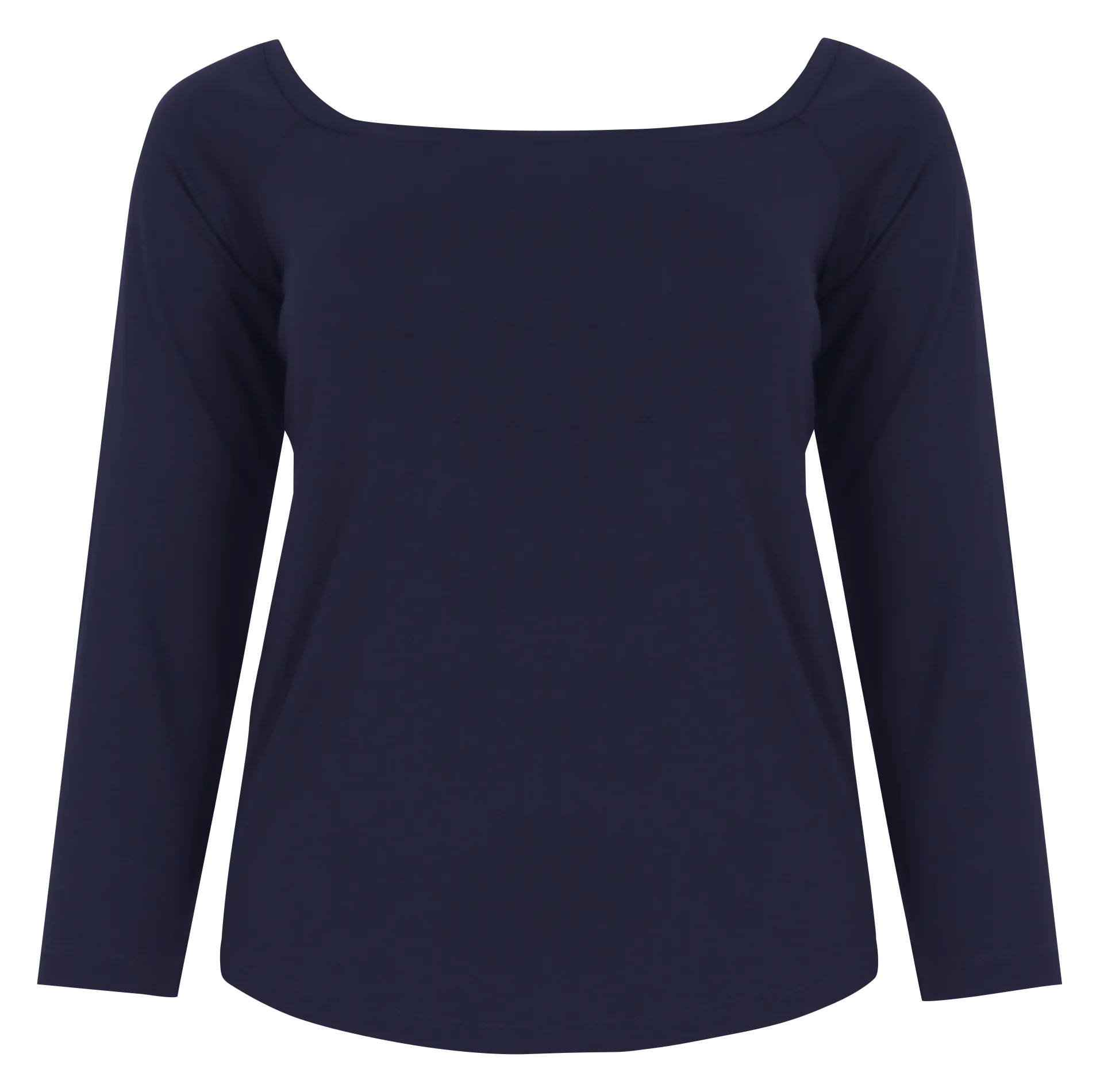 T-shirt col bateau manches longues Bleu