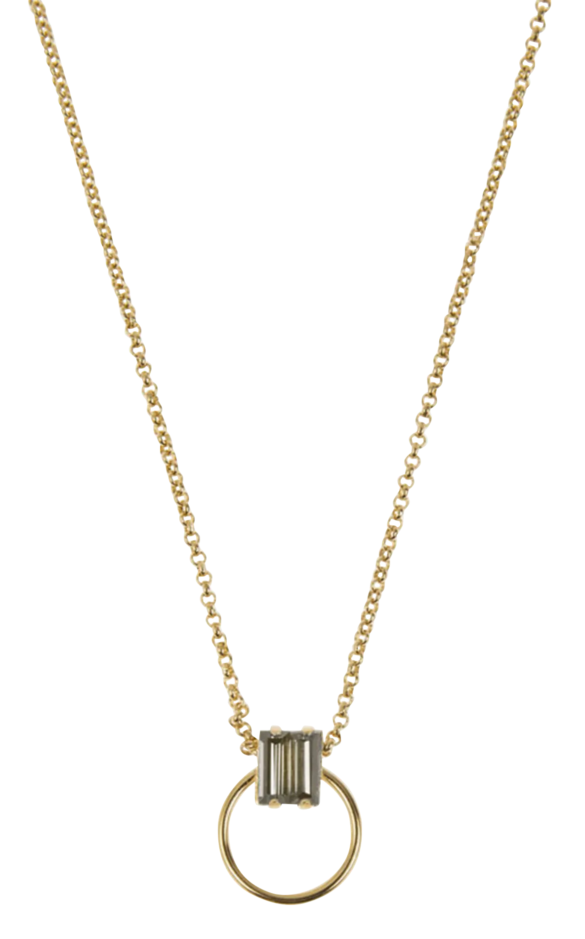 Collier en laiton doré Gris ZAZIE