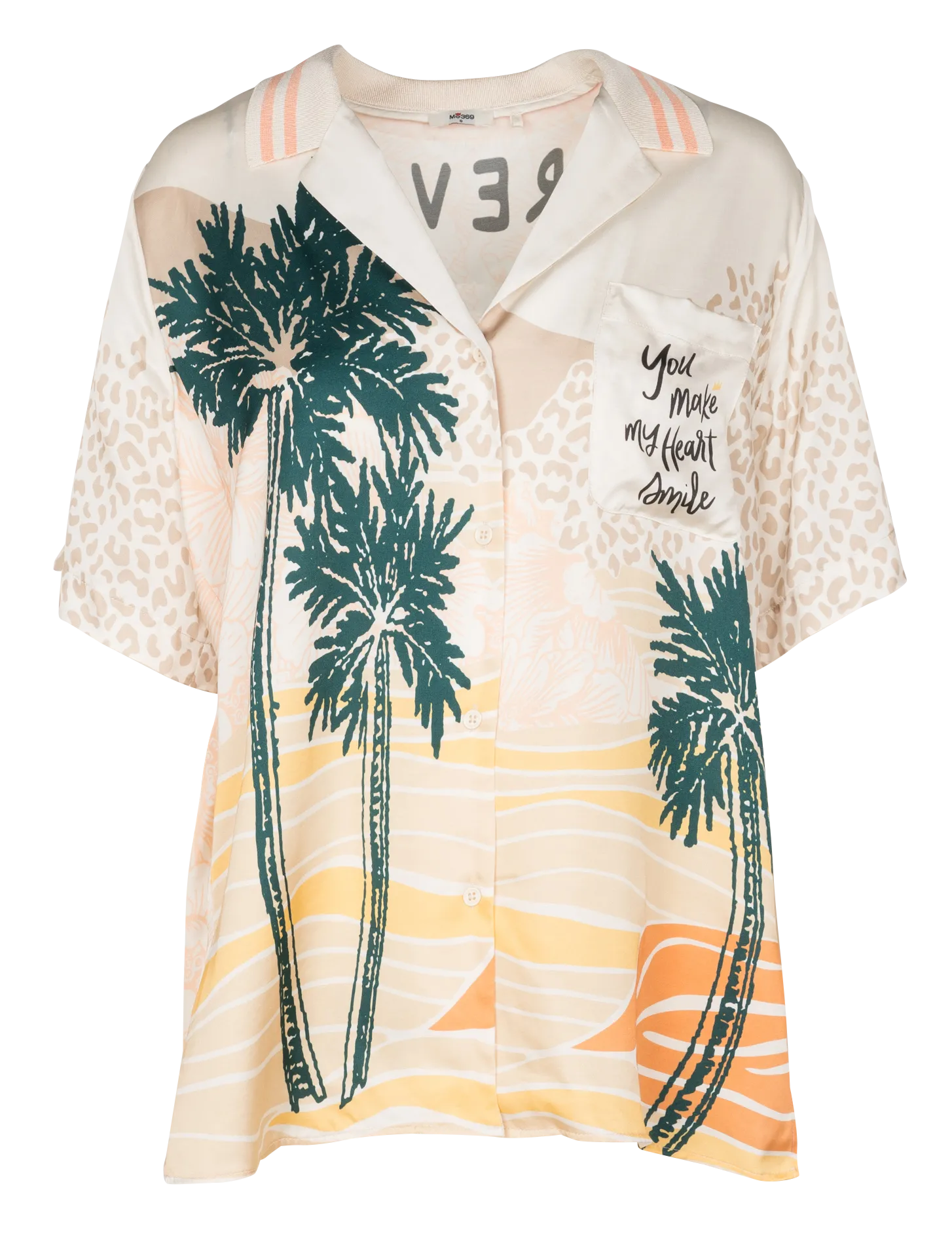 Chemise ample col polo à imprimés Multicolore LILIAN