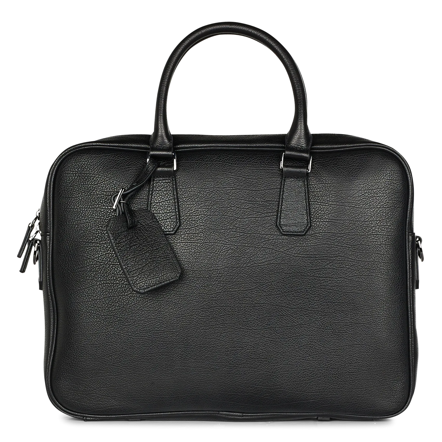 Sac d'ordinateur en cuir Noir