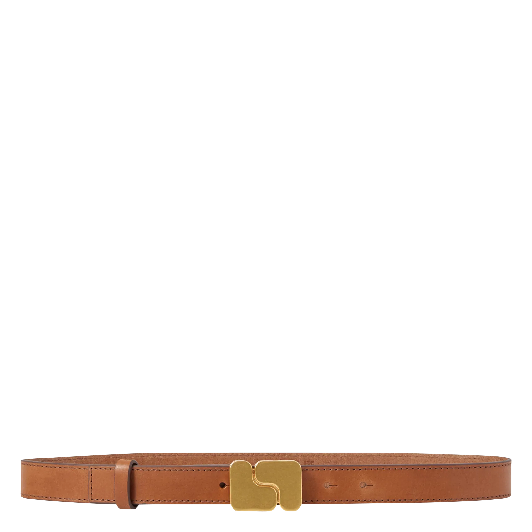 Ceinture en cuir glacé Marron NINON