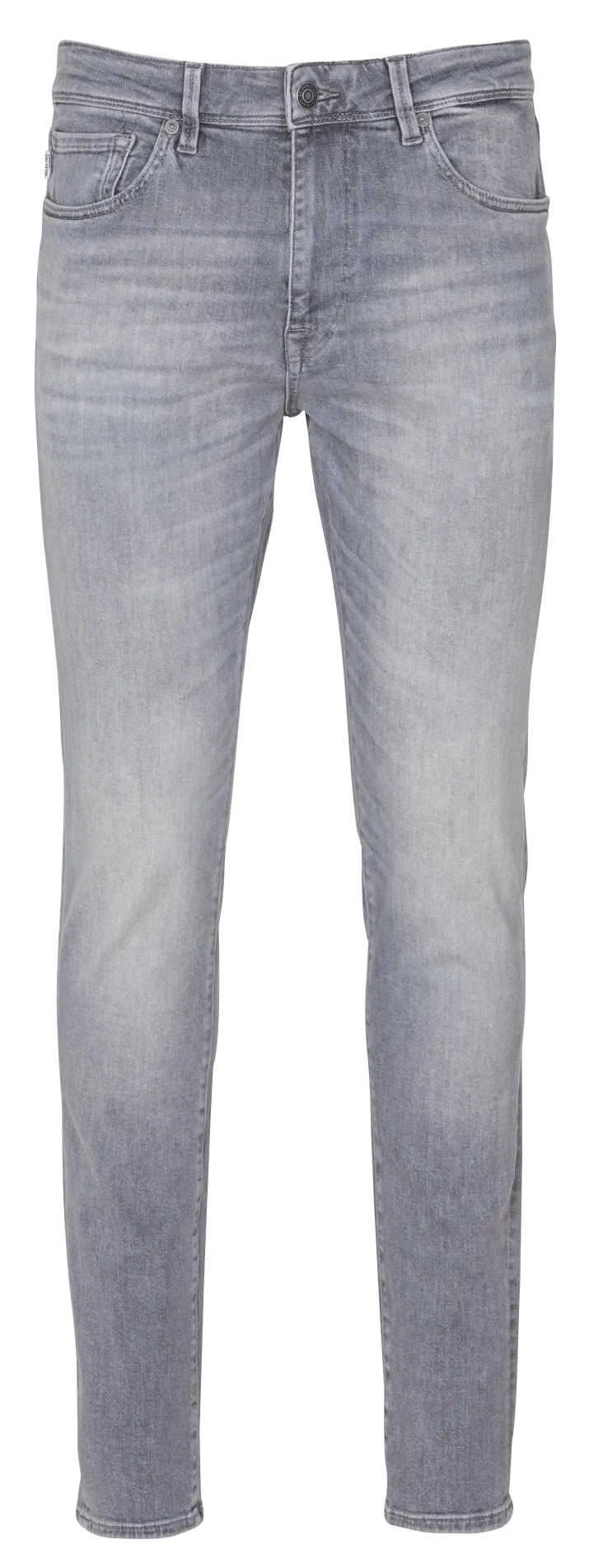 Jean droit en coton mélangé Jean Délavé