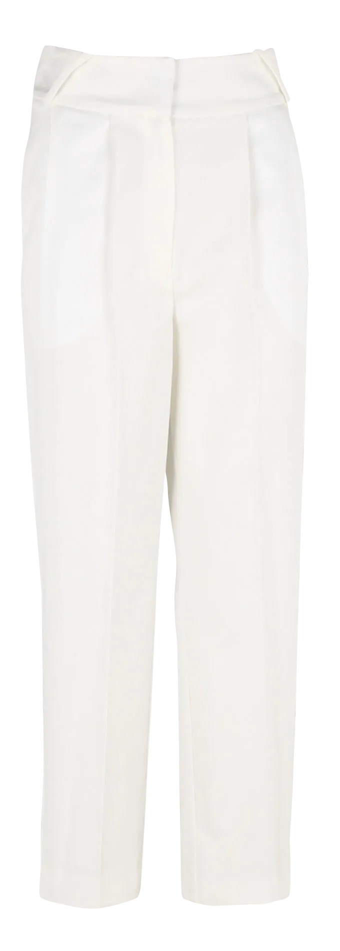 Pantalon carotte en coton mélangé Blanc TRINA