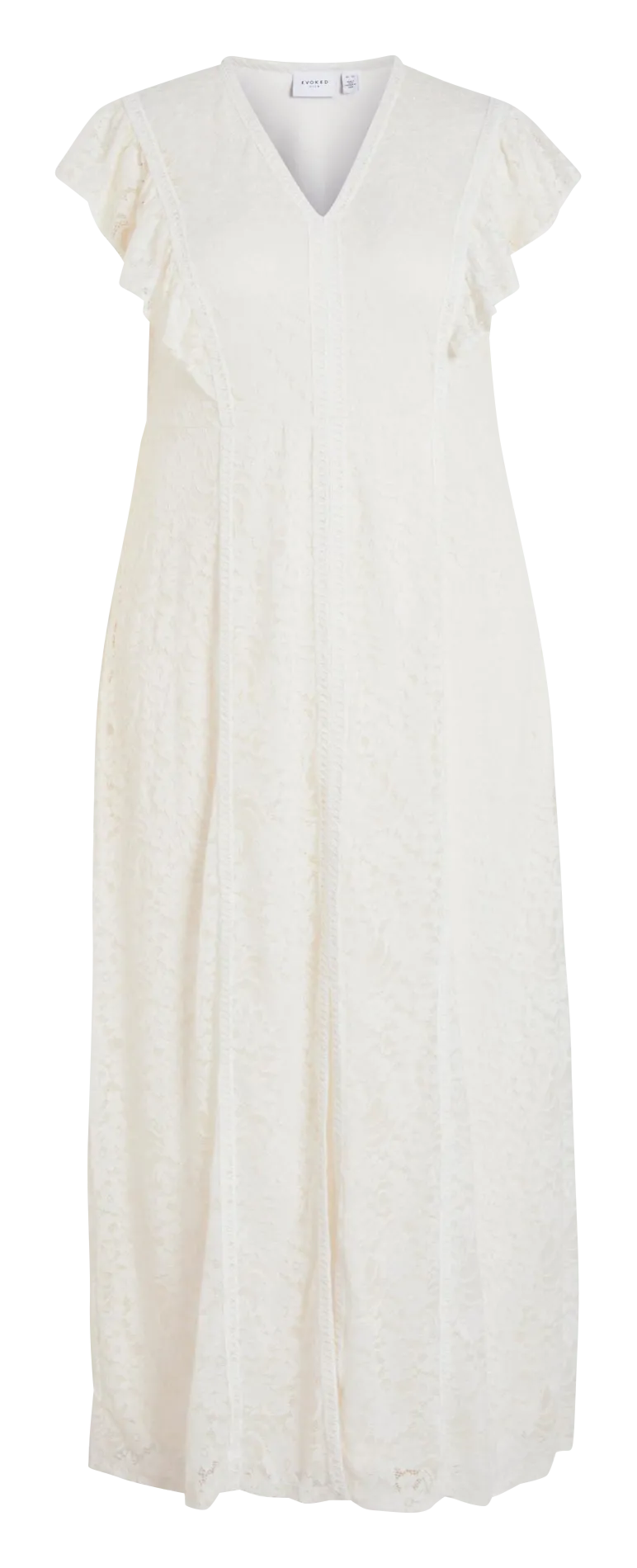 Robe longue en dentelle Blanc