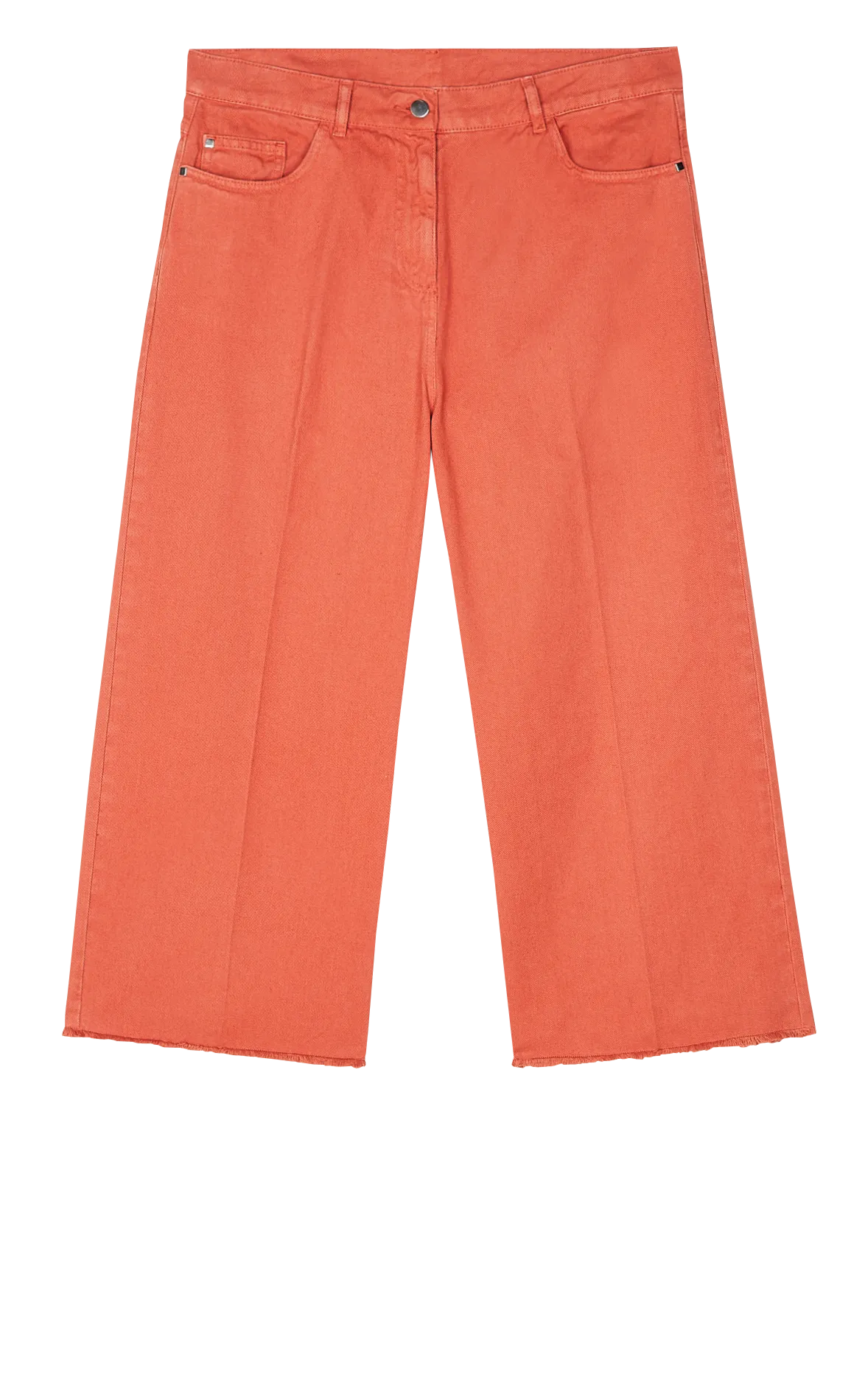 Jean cropped en coton Orange RAGGIO