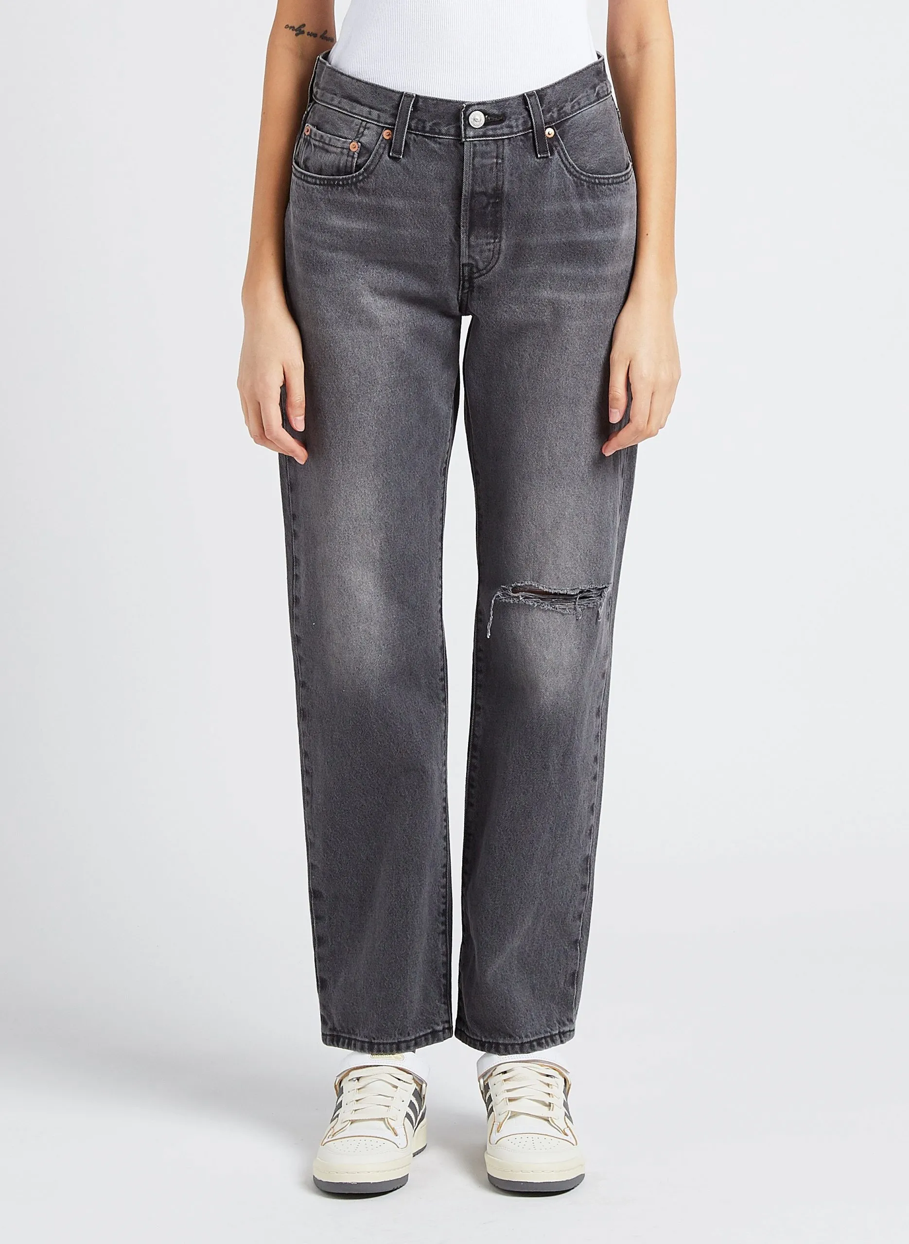 Jean coupe ample taille mi-haute Noir 501 90S