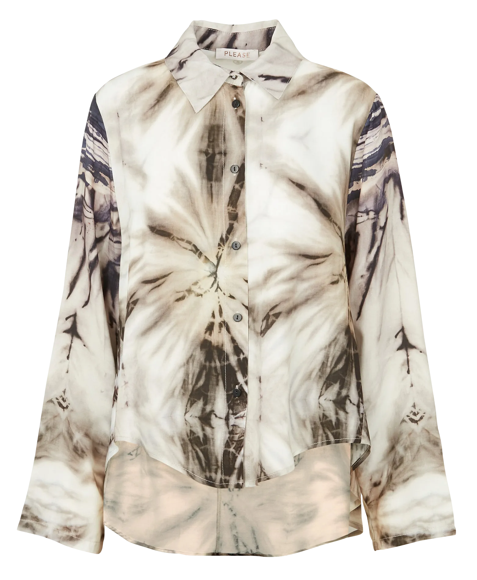 Chemise col classique à imprimé Noir