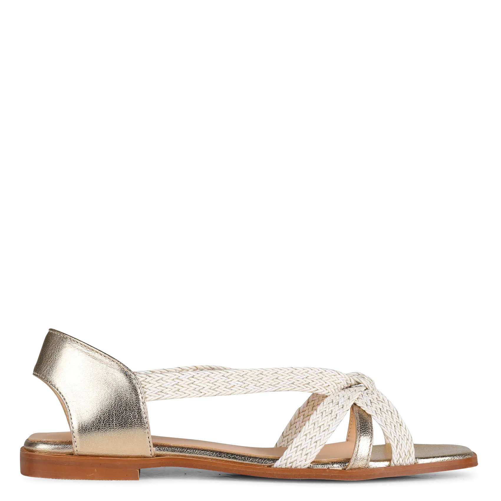 Sandales plates bi-matière Blanc DREW