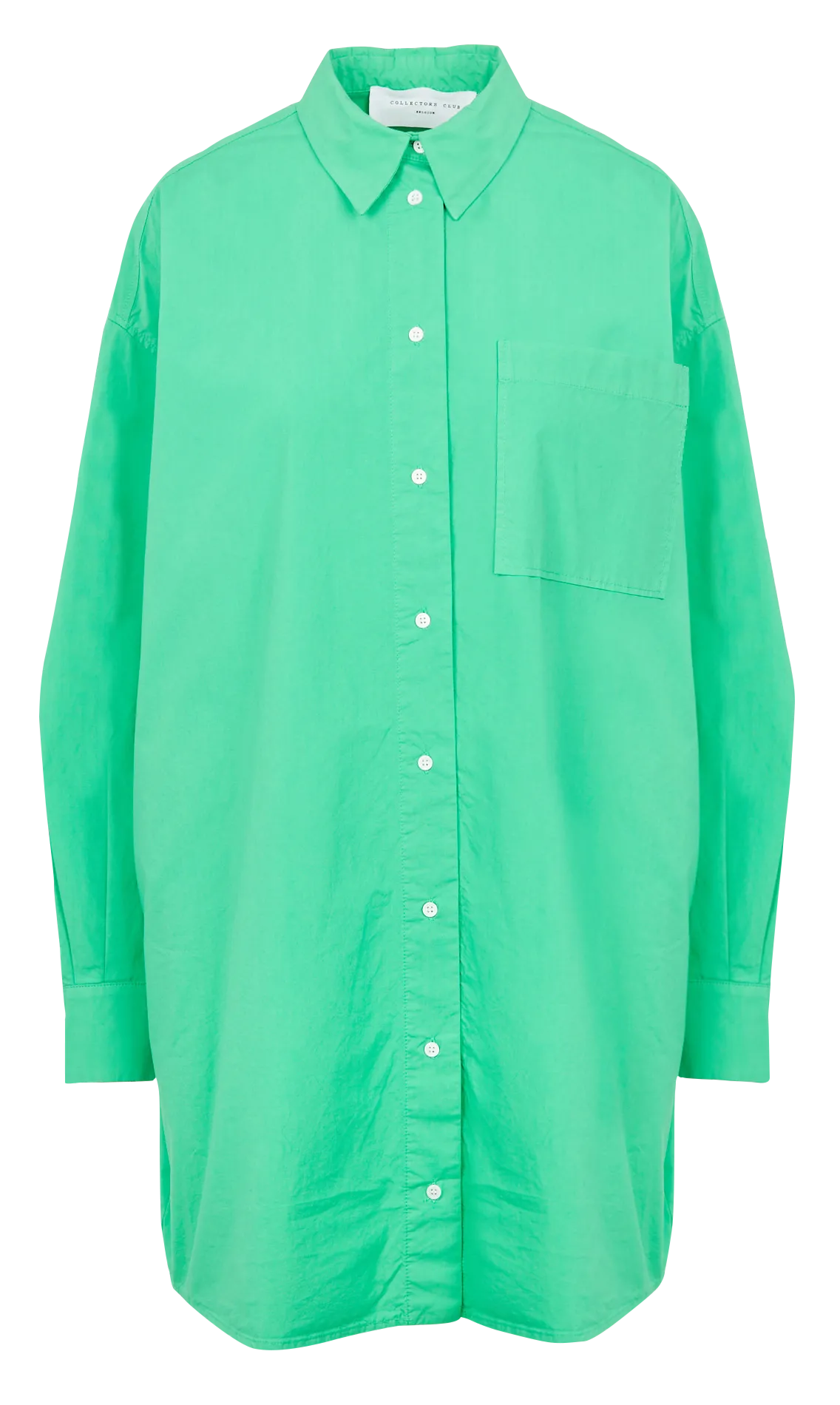 Robe chemise coupe oversize en coton Vert DENJI