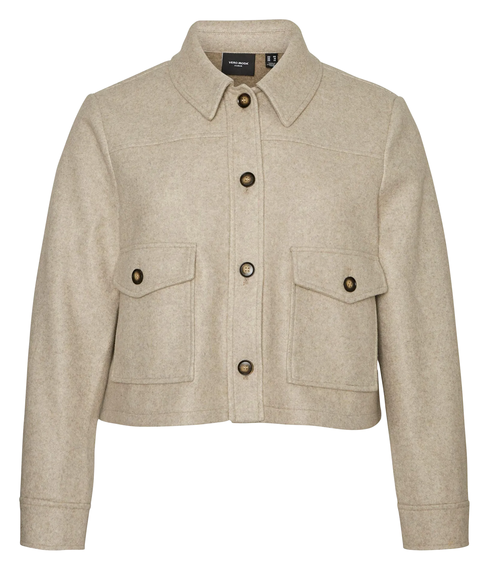 Veste courte boutonnée Beige VIBE