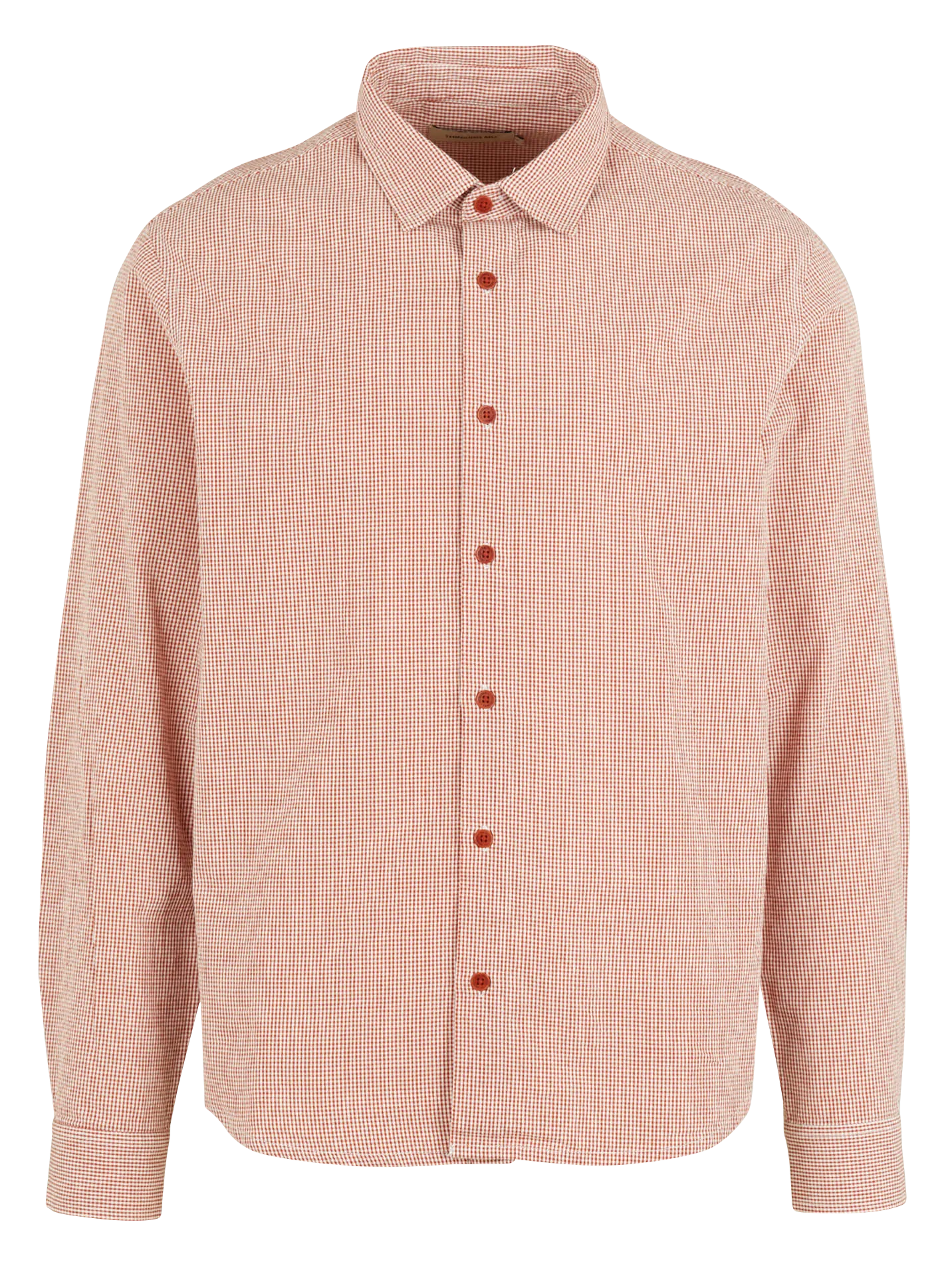 Chemise à carreaux 100% coton Orange