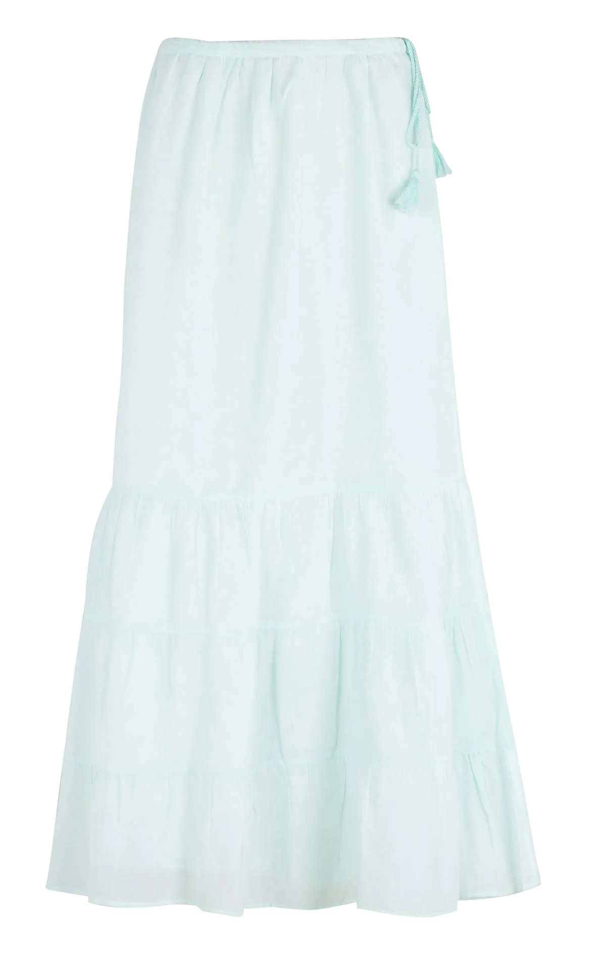 Jupe longue en coton Bleu HITA