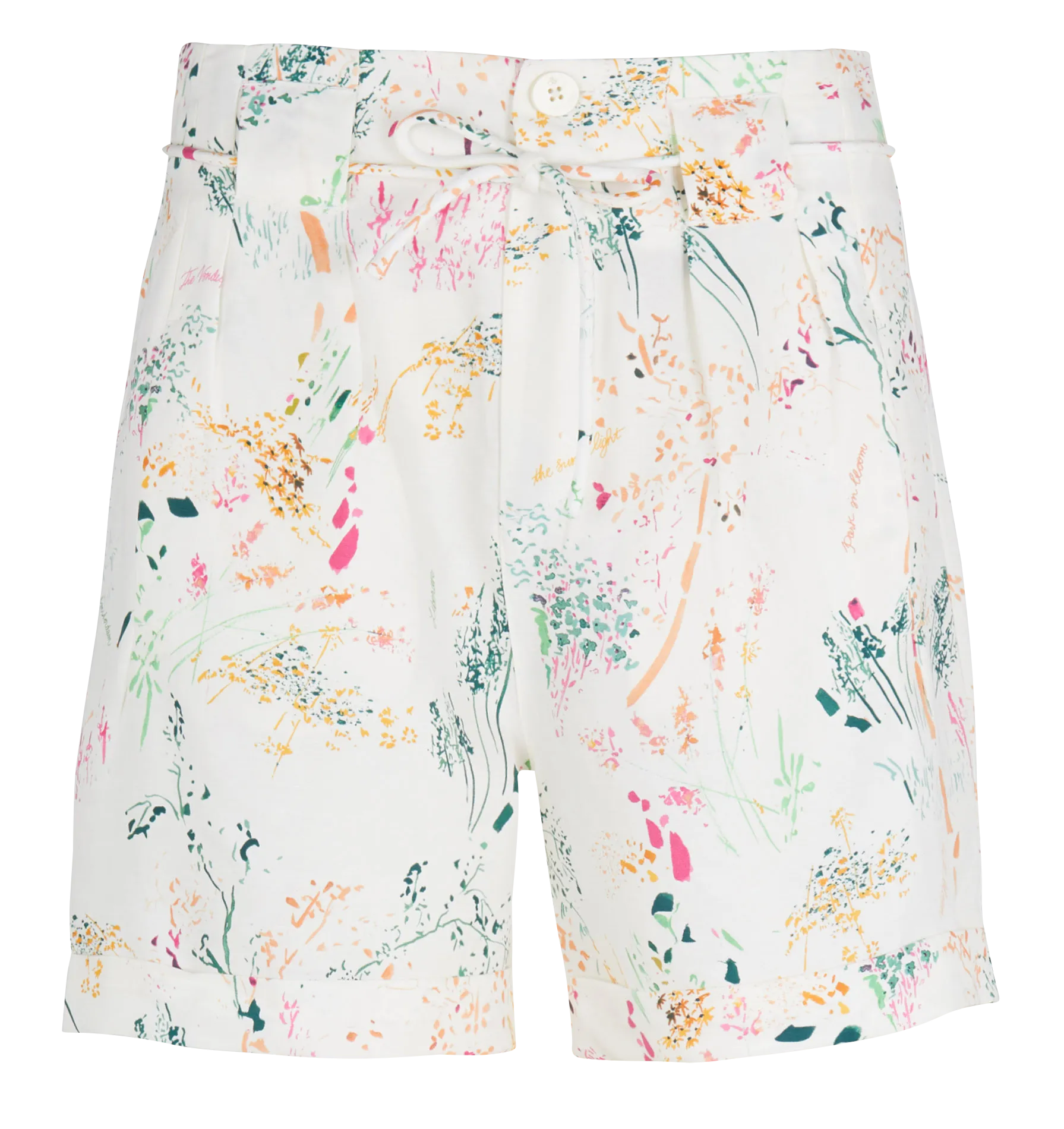 Short taille haute à imprimé Blanc