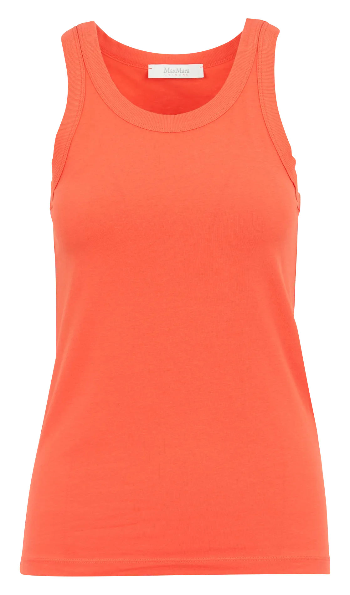 Débardeur col rond coton mélangé Orange NOEMI