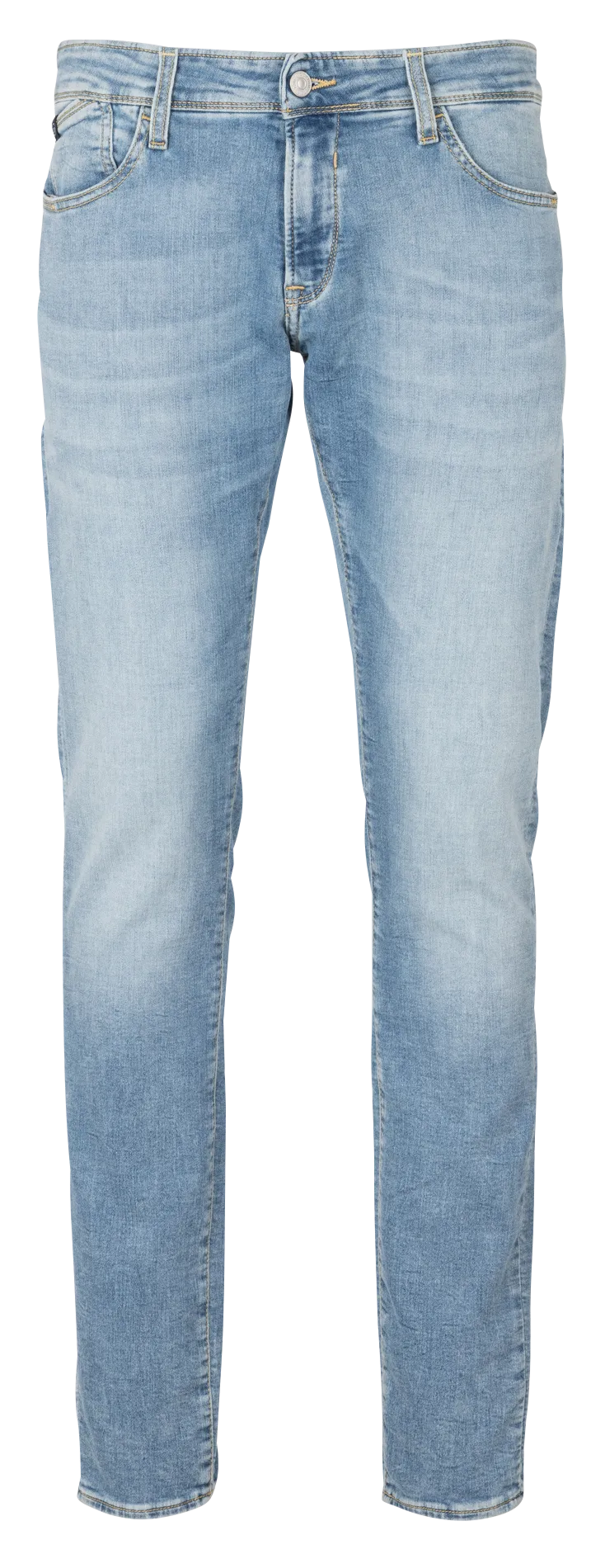 Jean slim stretch en coton mélangé Bleu