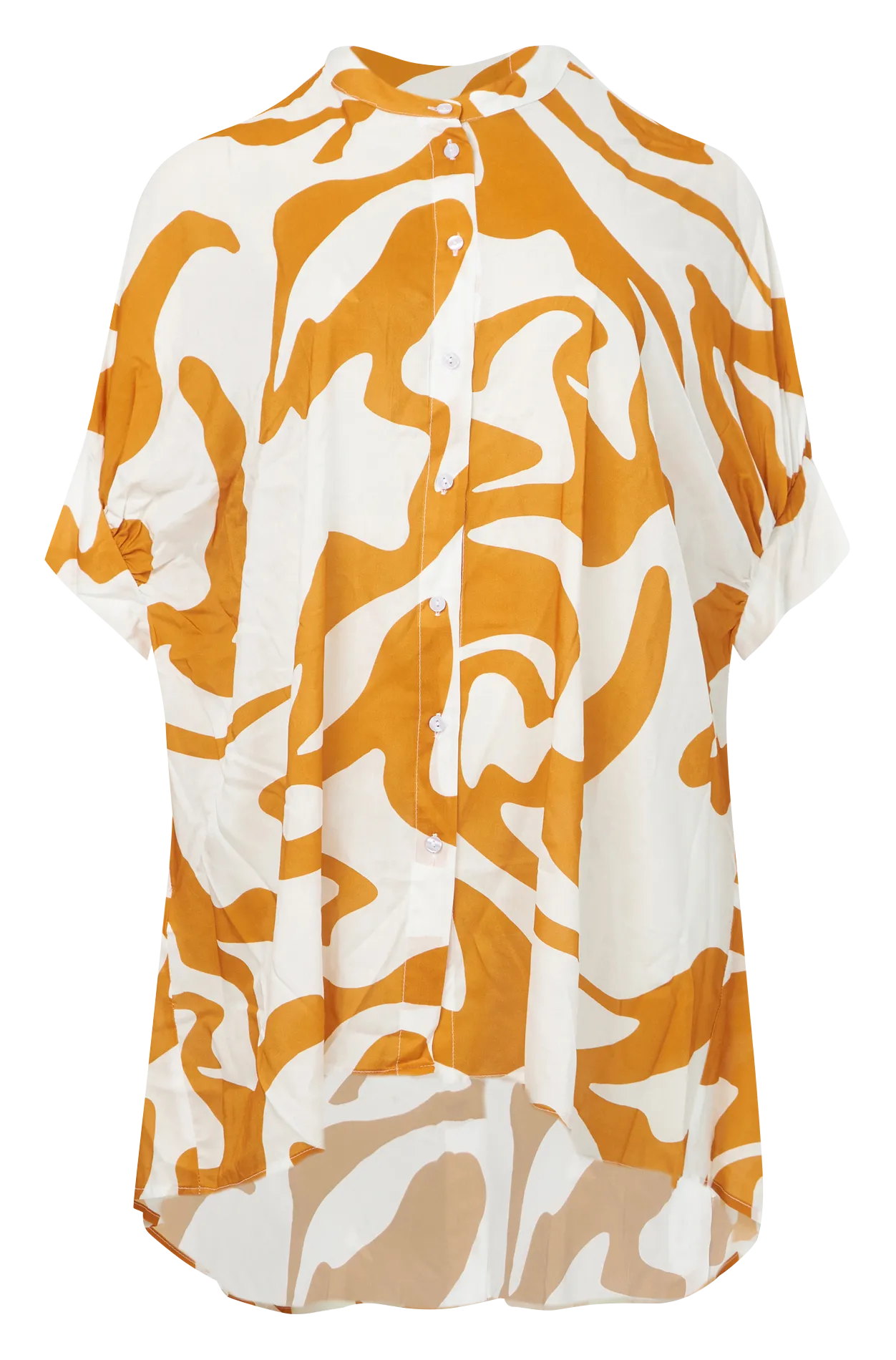 Chemise droite col classique Orange