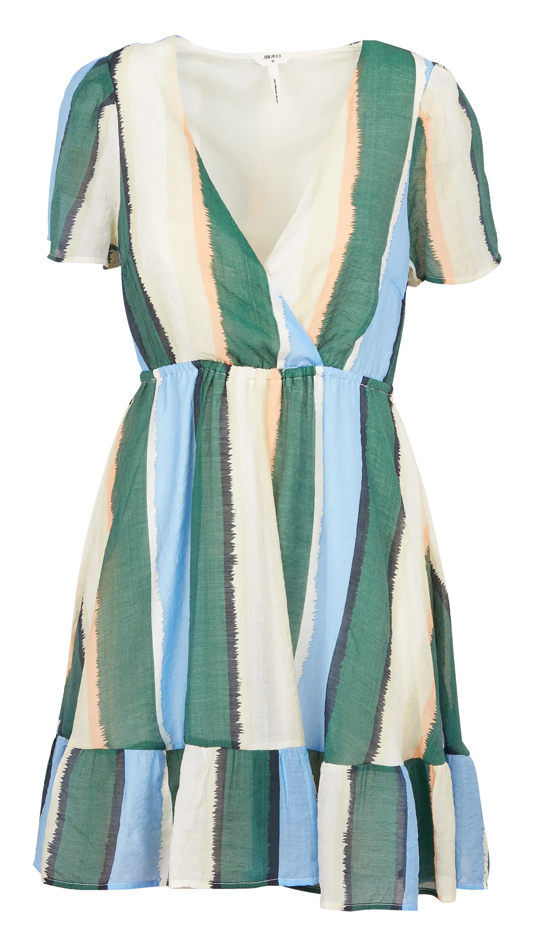 Robe midi courte imprimé coloris Vert TAKUMI