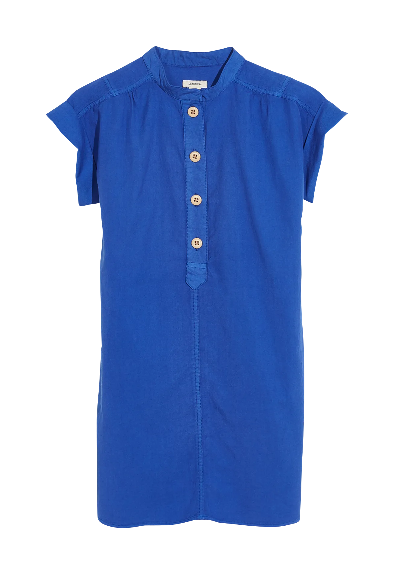 Robe midi col officier Bleu APOLLO