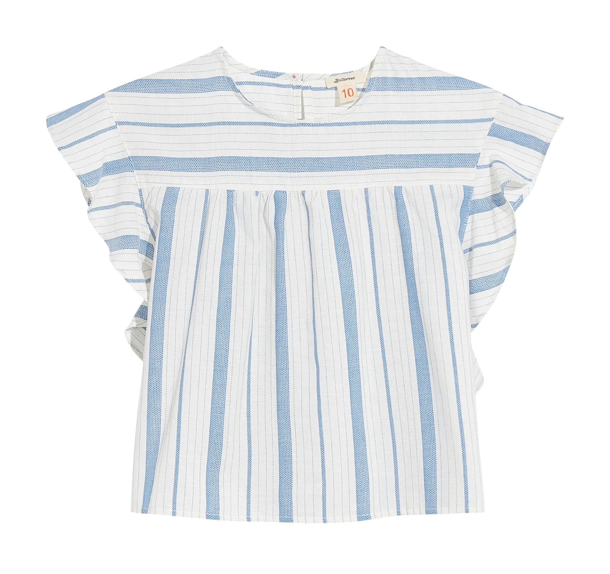 Blouse col rond en coton Bleu PEPPERS