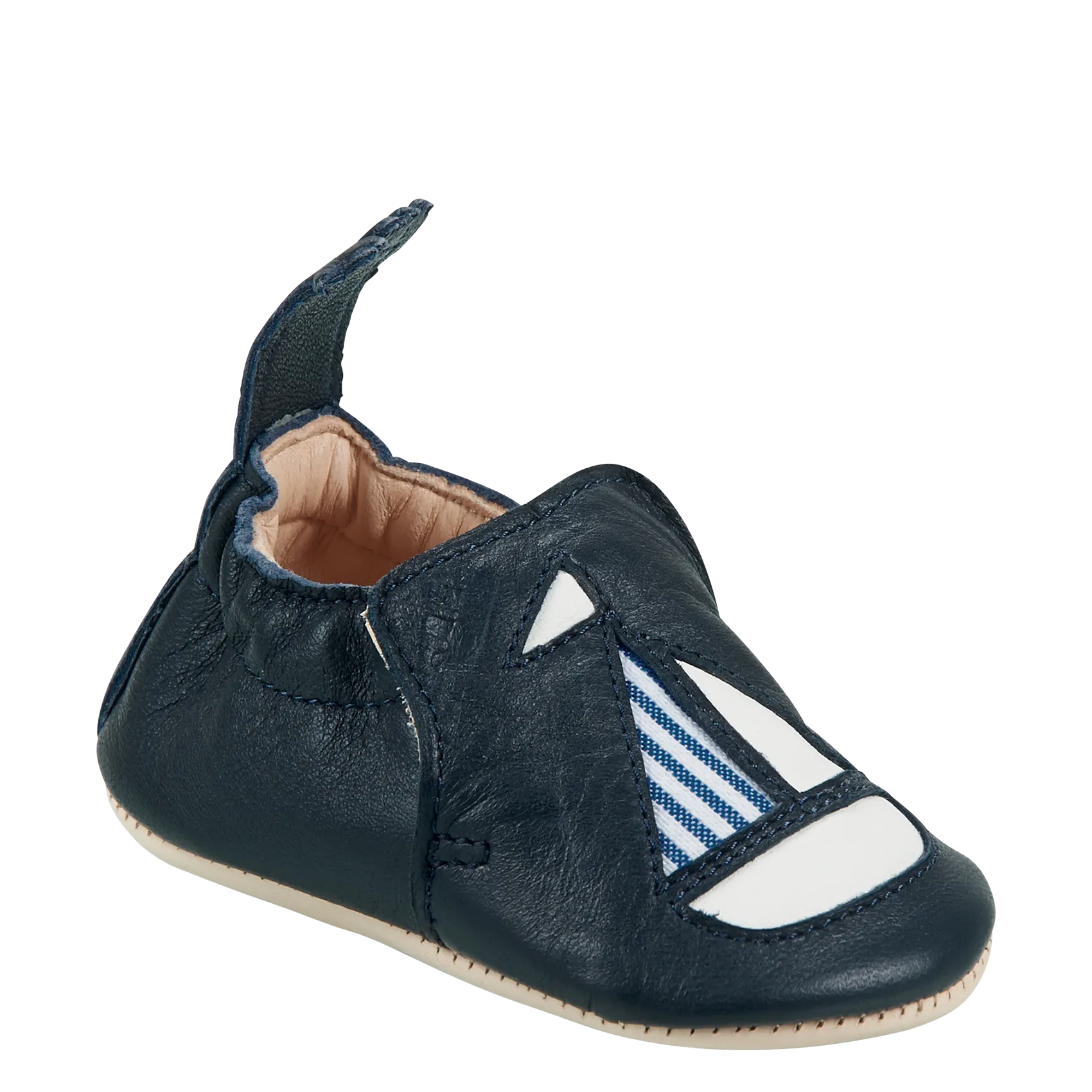Chaussons en cuir Bleu MY BLUMOO BATEAU