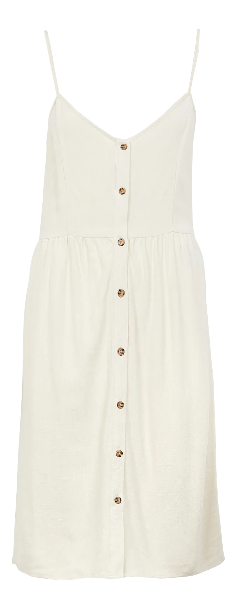 Robe courte en lin mélangé Beige VINSTY