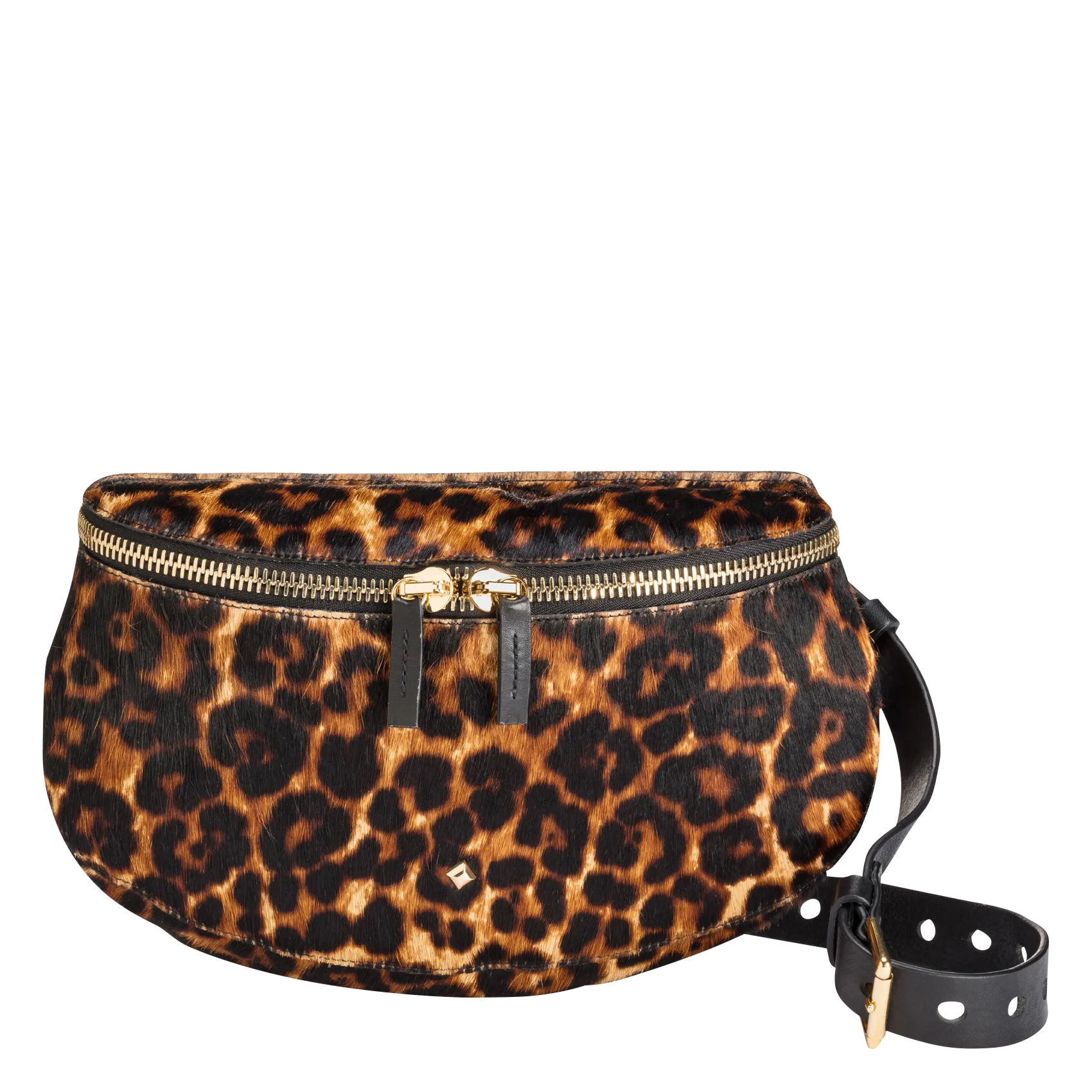 Sac banane imprimé léopard Noir LA GRANDE LILI