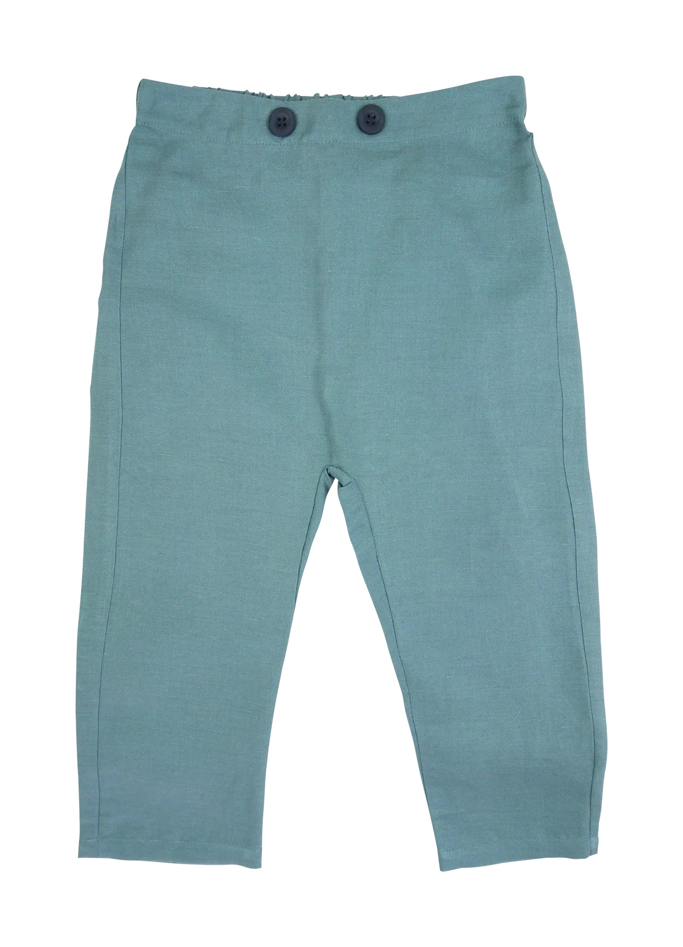 Pantalon sarouel en lin mélangé Bleu