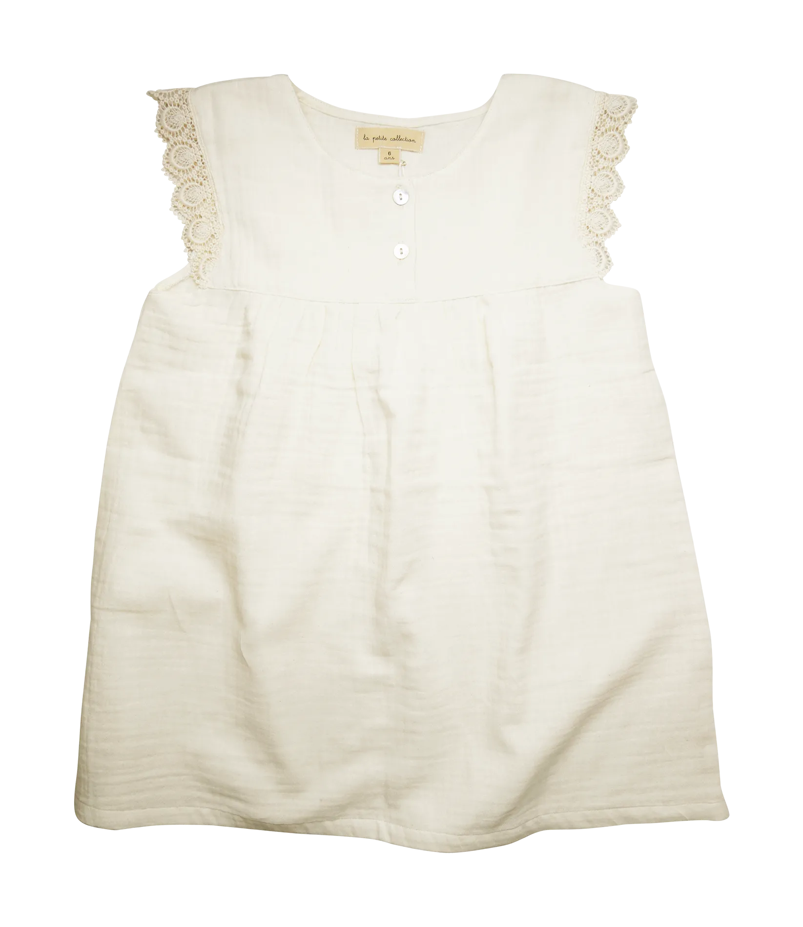 Robe courte en coton biologique Beige