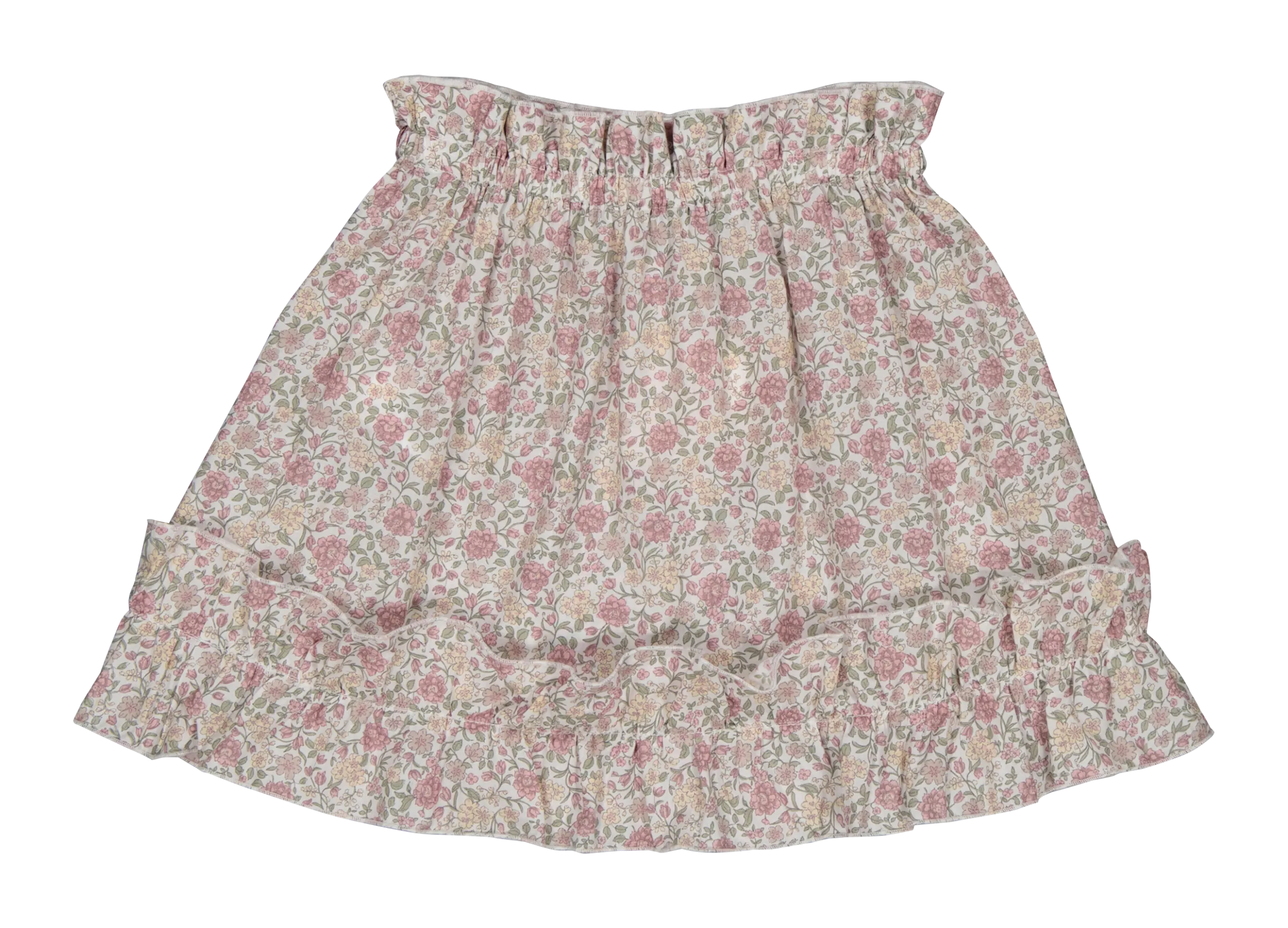 Jupe courte volantée en coton bio Multicolore JUJU